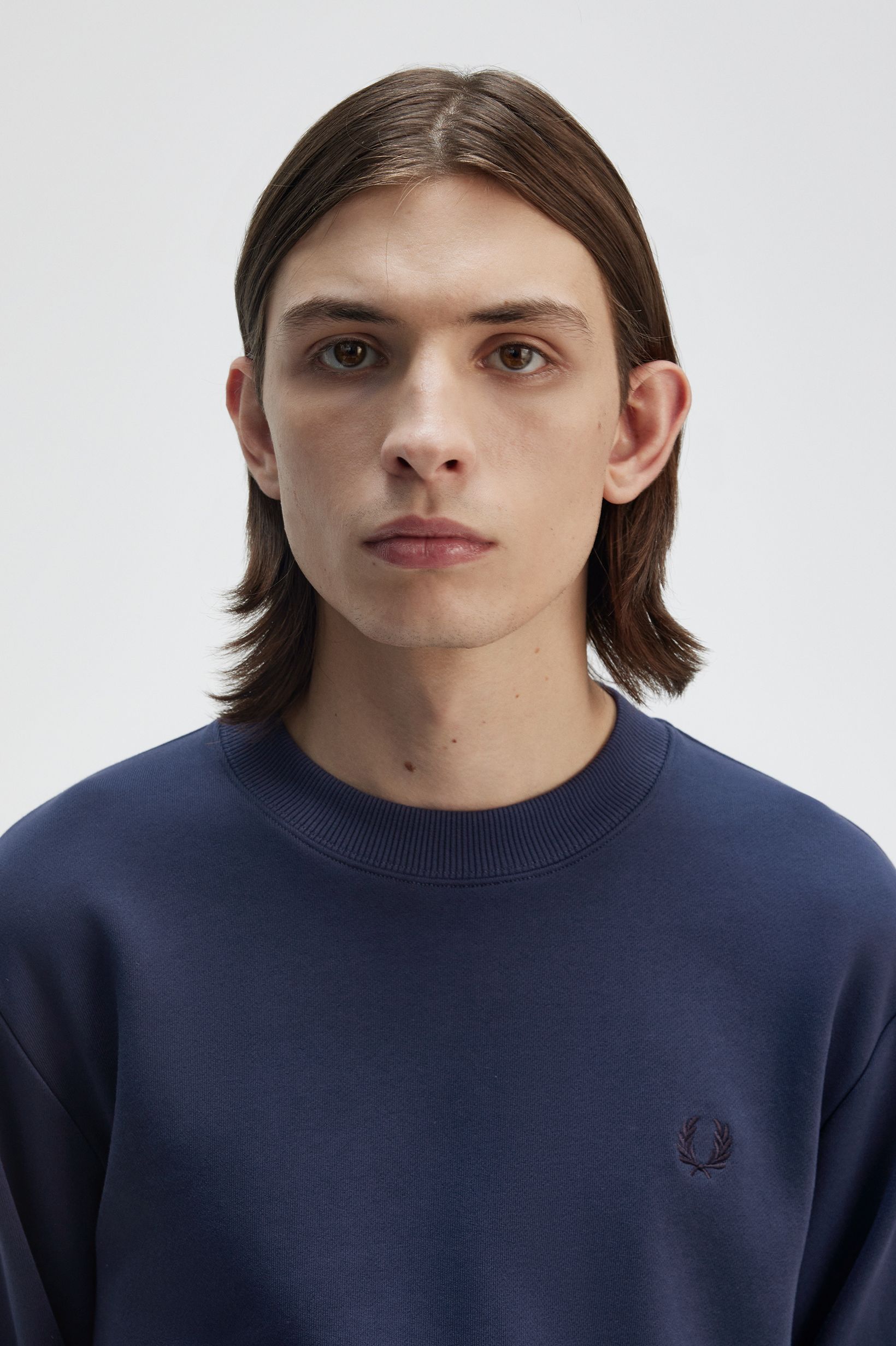Fred Perry - CREW NECK SWEATSHIRT - Tennis Blue Fred Perry - CREW NECK SWEATSHIRT - Tennis Blue