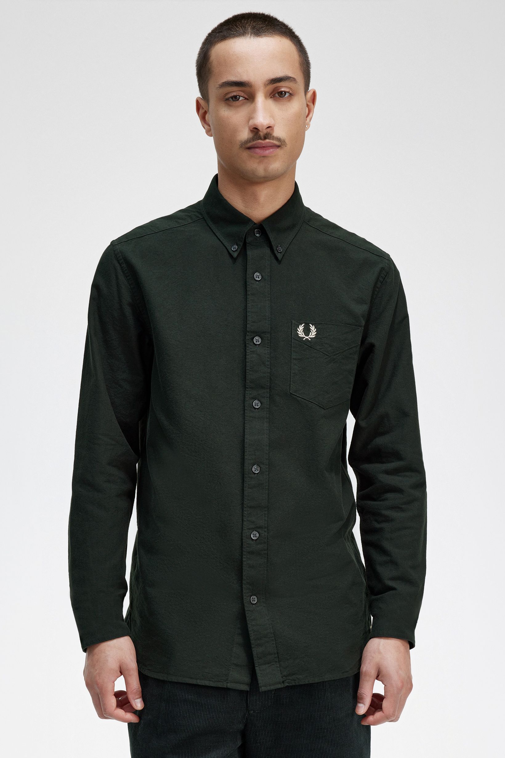 Fred Perry - OXFORD SHIRT - Night Green