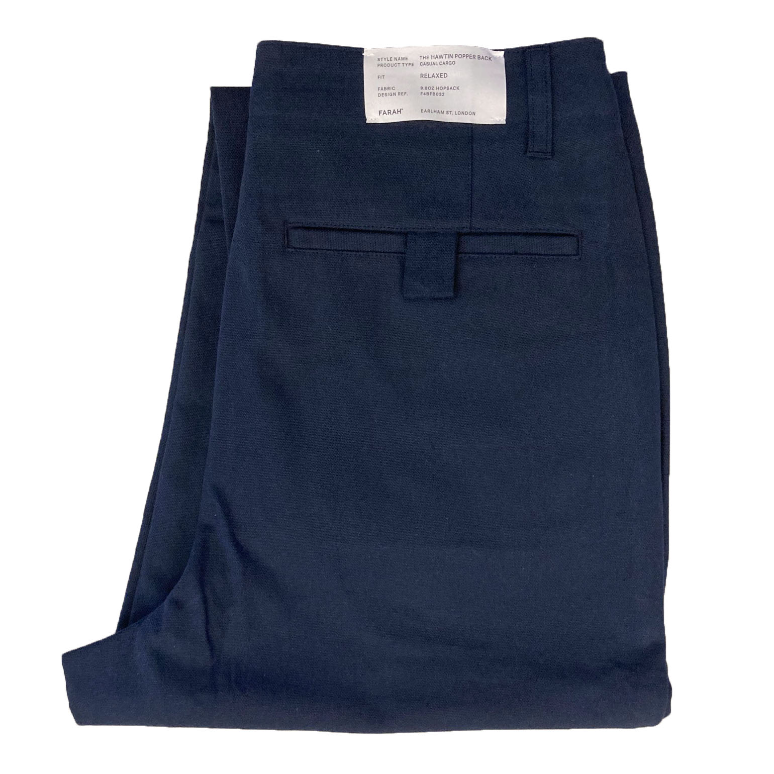 Farah - THE HAWTIN POPPER BACK TROUSER- True Navy