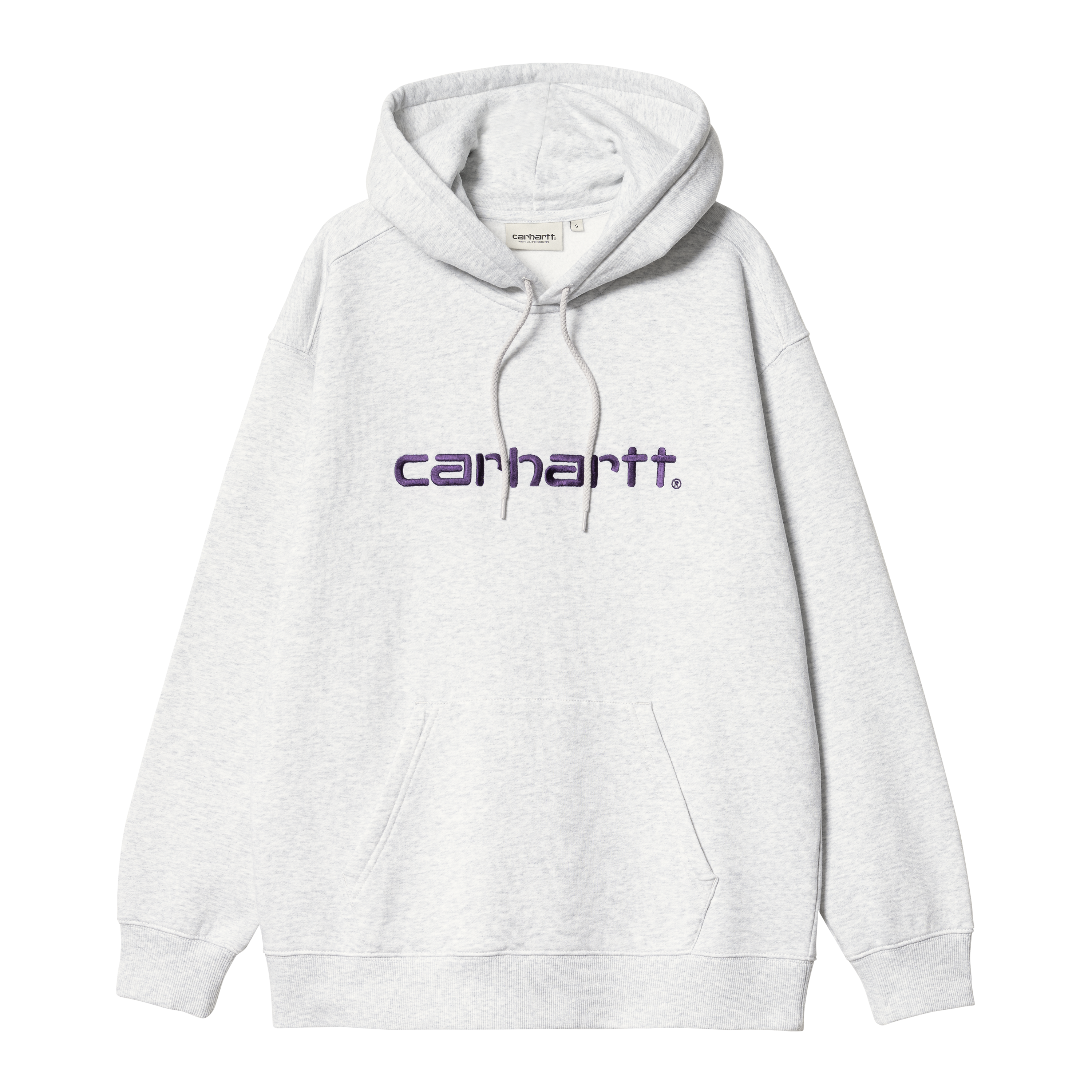 Carhartt WIP - W'HOODED CARHARTT SWEAT - Ash Heather/Cassis