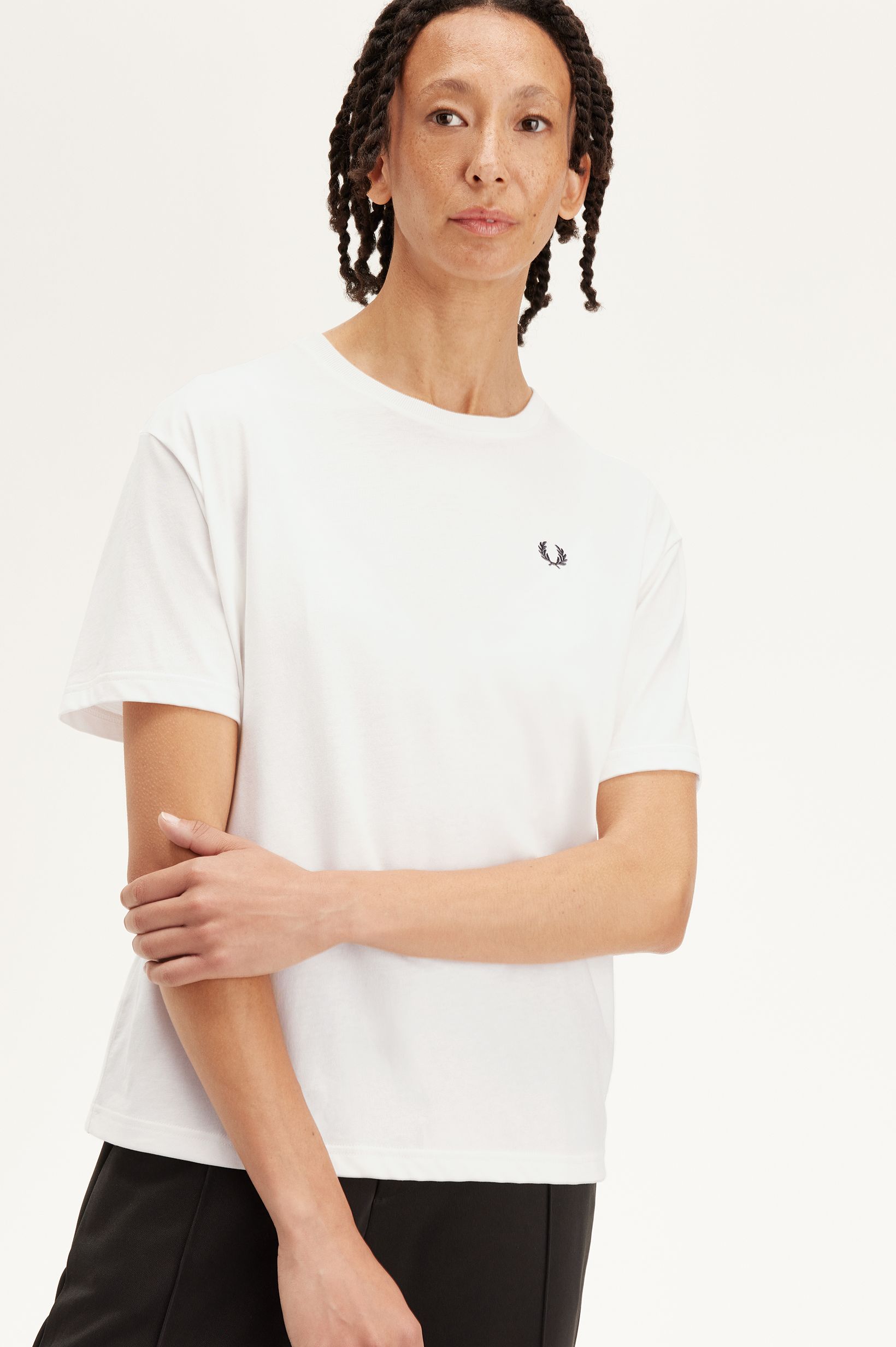 Fred Perry - CREW NECK T-SHIRT (WOMEN) - Snow White