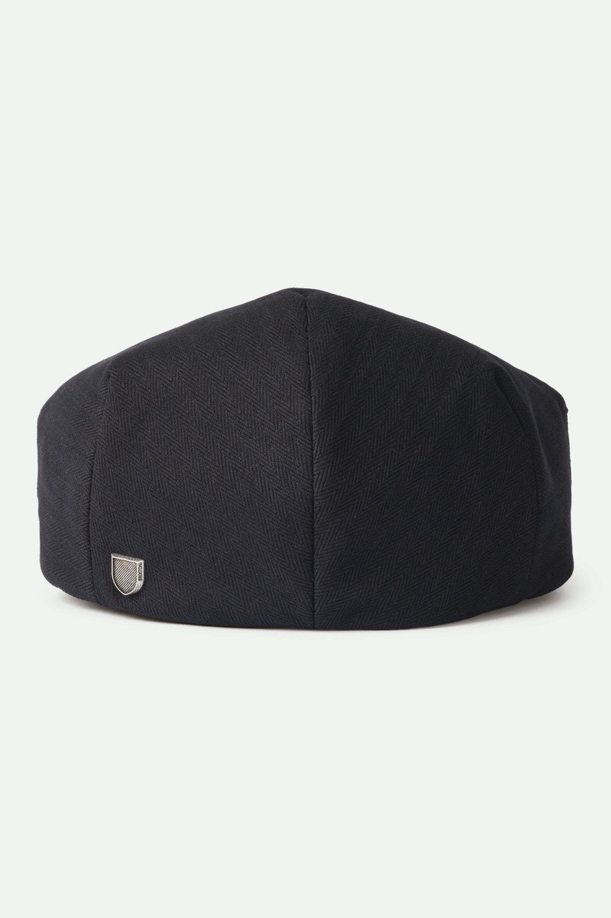 Brixton - HOOLIGAN SNAP CAP - Black Herringbone