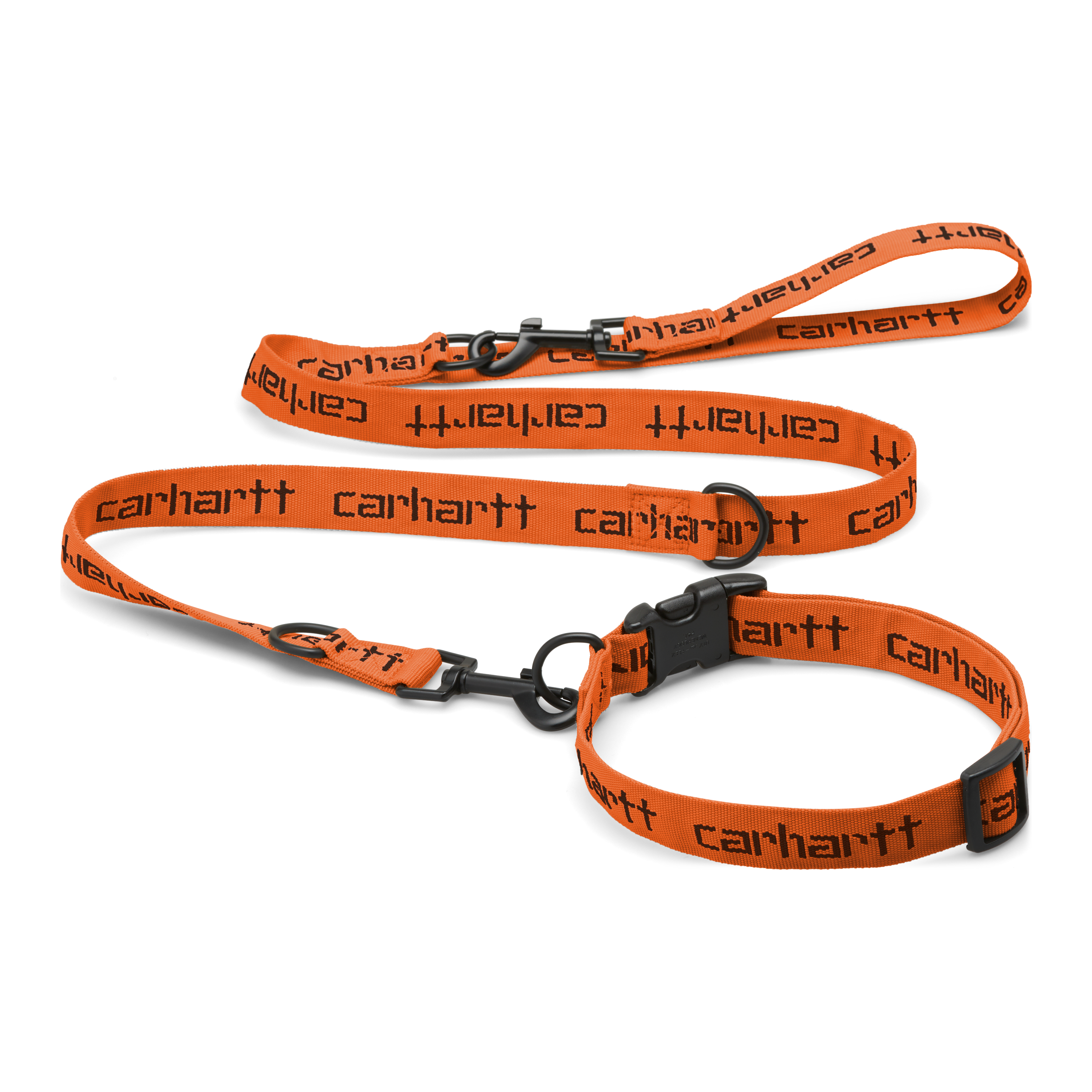 Carhartt WIP - SCRIPT DOG LEASH & COLLAR - Carhartt Orange/Black