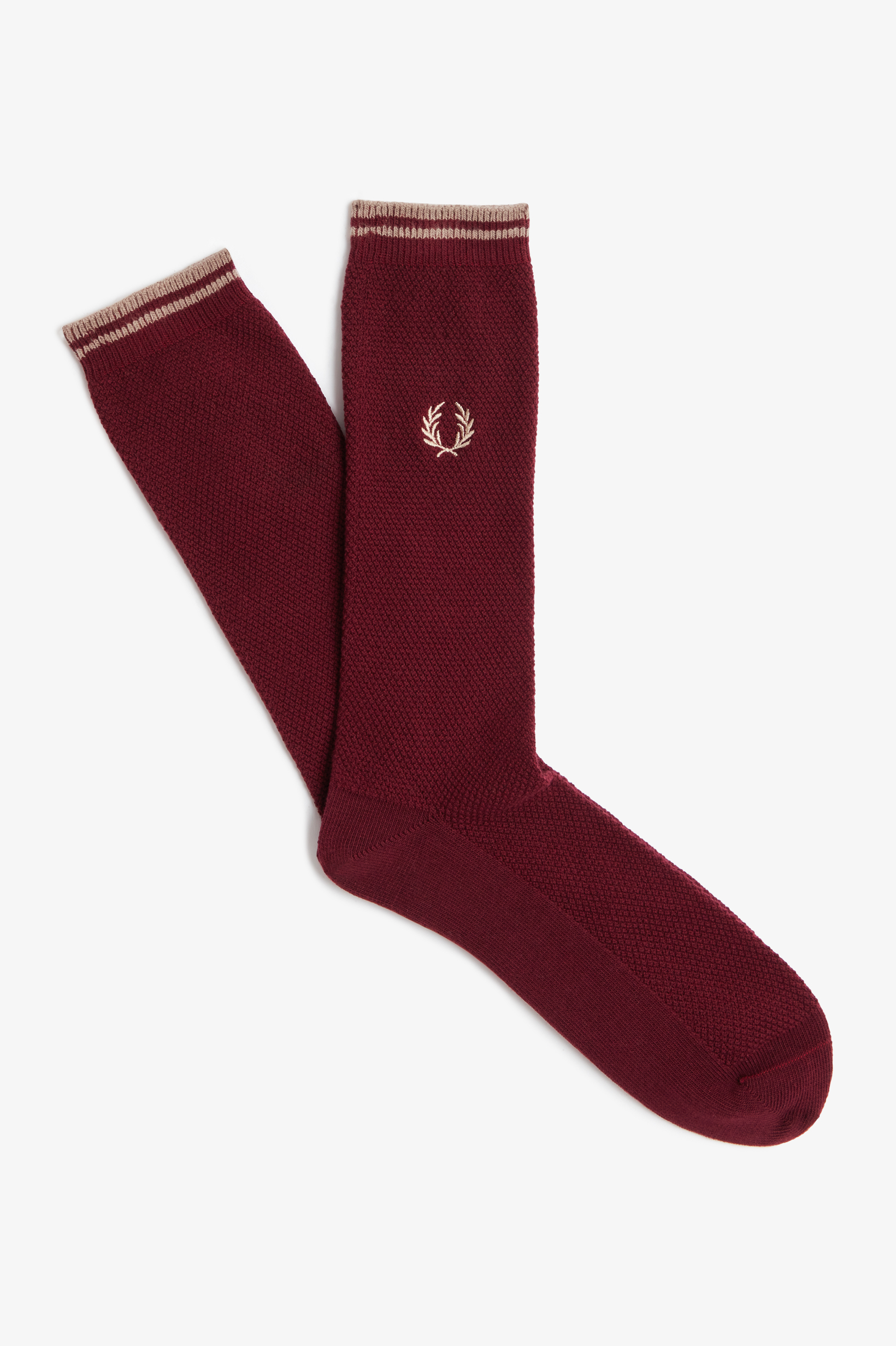 Fred Perry - TIPPED SOCKS - Oxblood/Shaded Stone