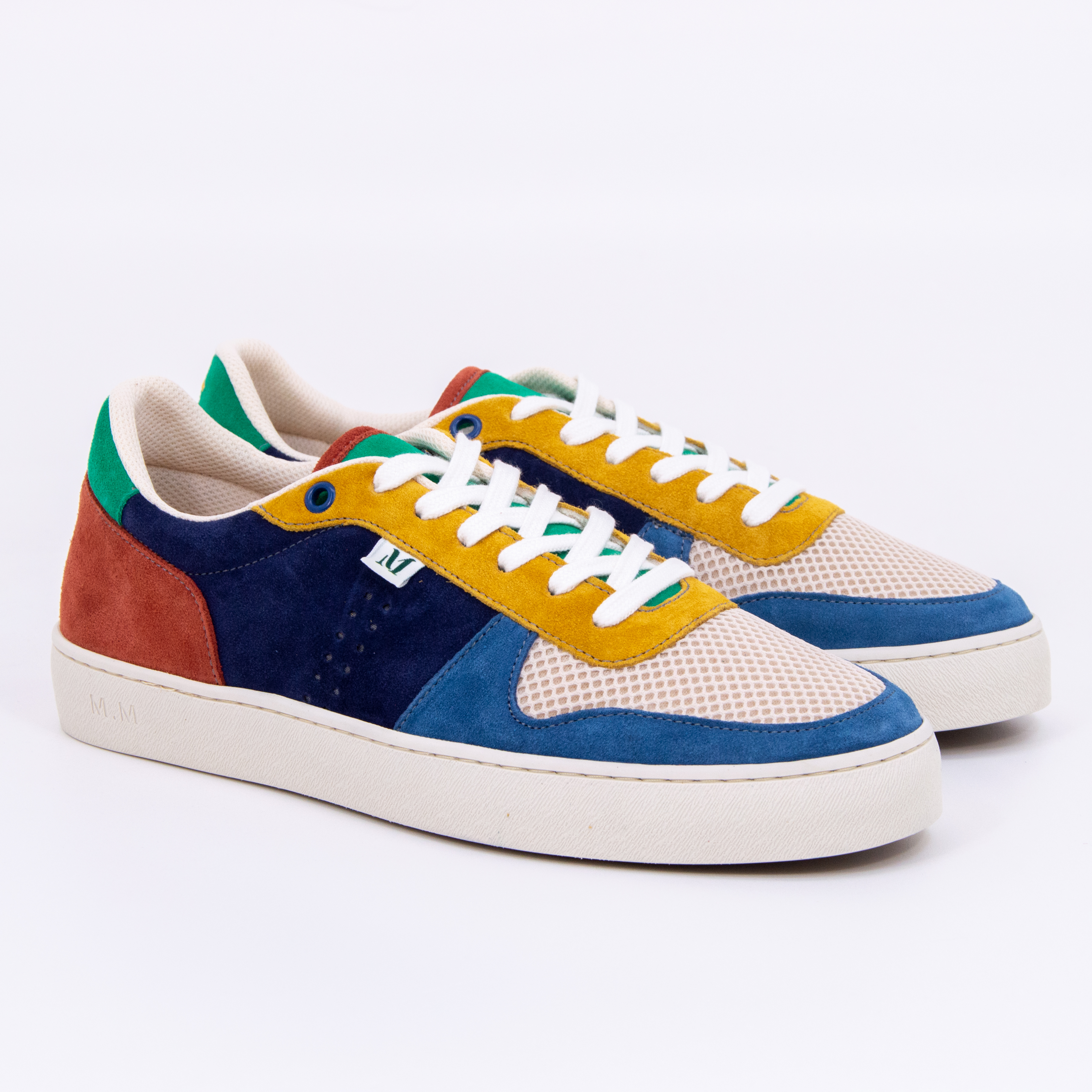 M.Moustache - ARTHUR - Blue Grey/Mustard /Ecru