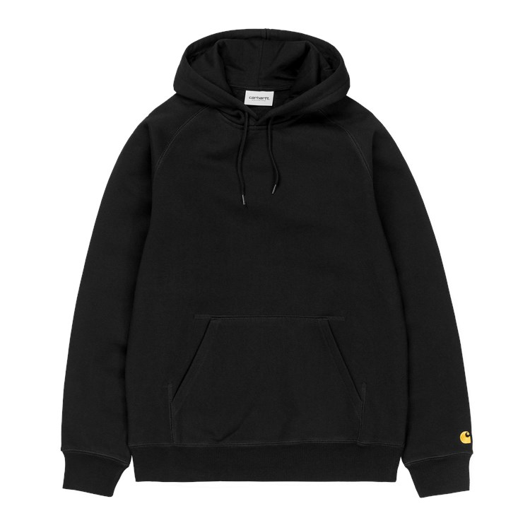 Carhartt WIP - HOODED CHASE SWEAT - Black/Gold Carhartt WIP - HOODED CHASE SWEAT - Black/Gold