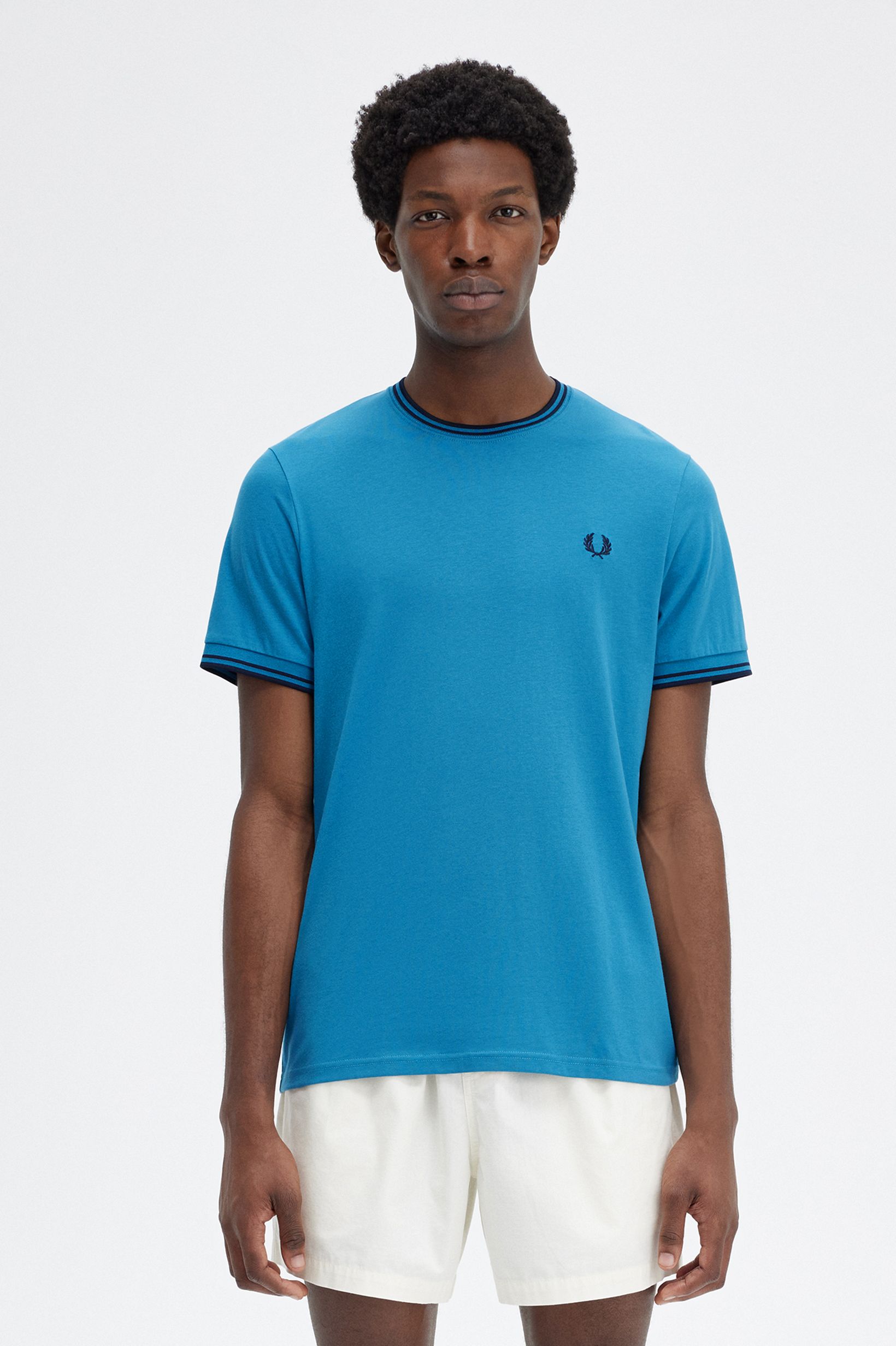 Fred Perry - TWIN TIPPED T-SHIRT - Ocean/Navy