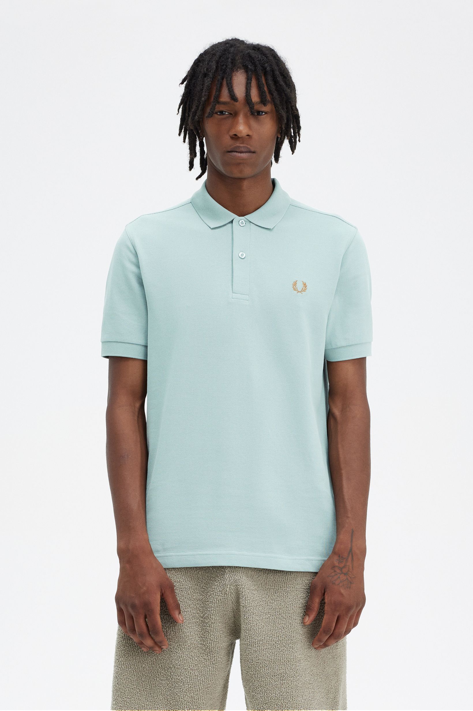 Fred Perry - PLAIN FRED PERRY SHIRT - Silver Blue