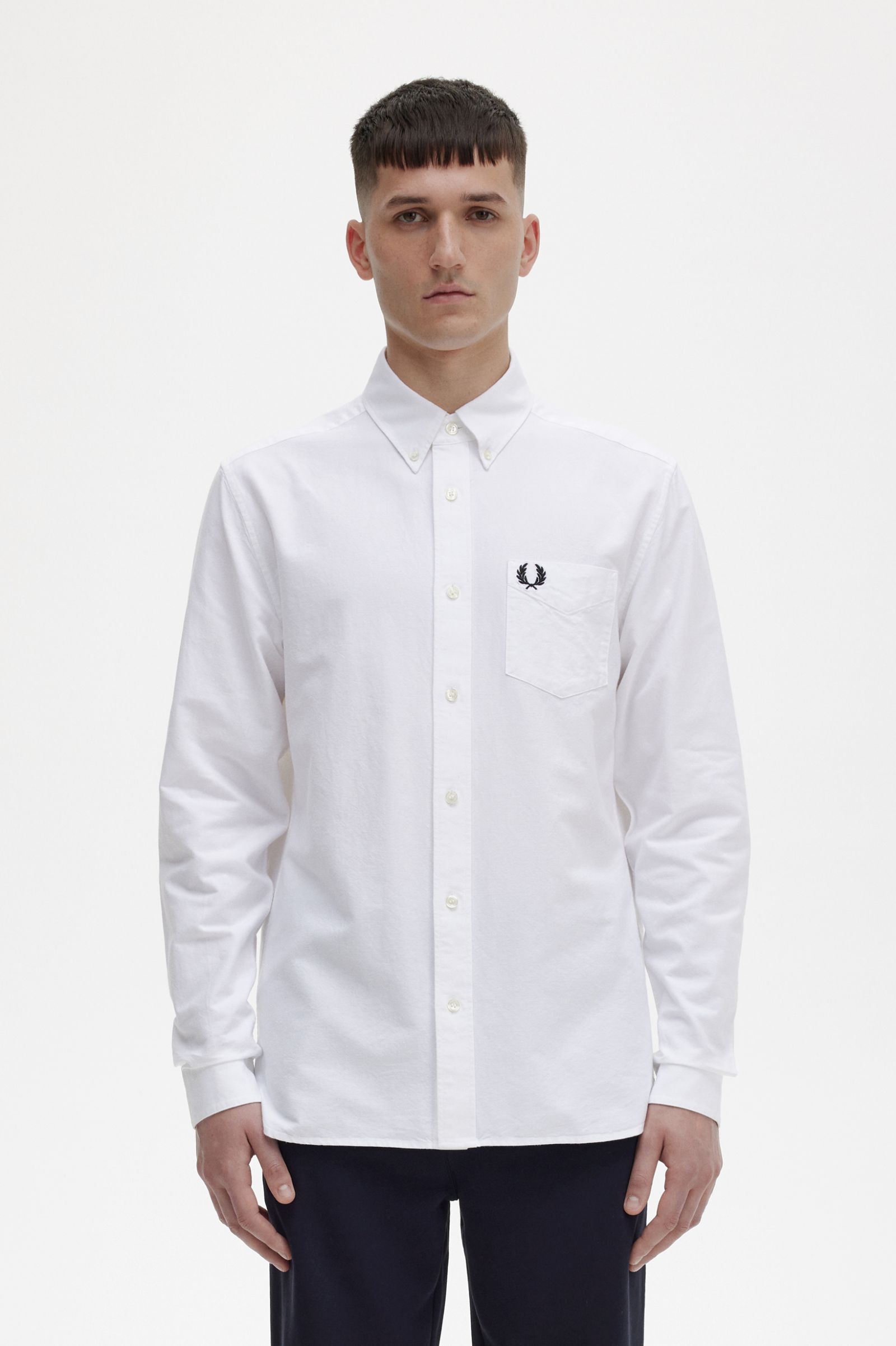 Fred Perry - OXFORD SHIRT - White Fred Perry - OXFORD SHIRT - White
