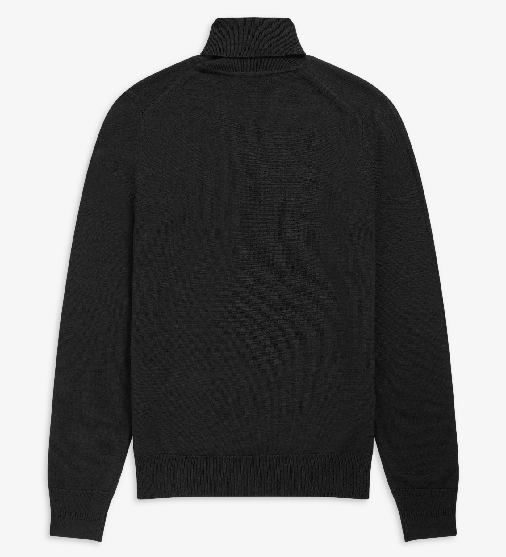 Fred Perry - ROLL NECK JUMPER - Black/White