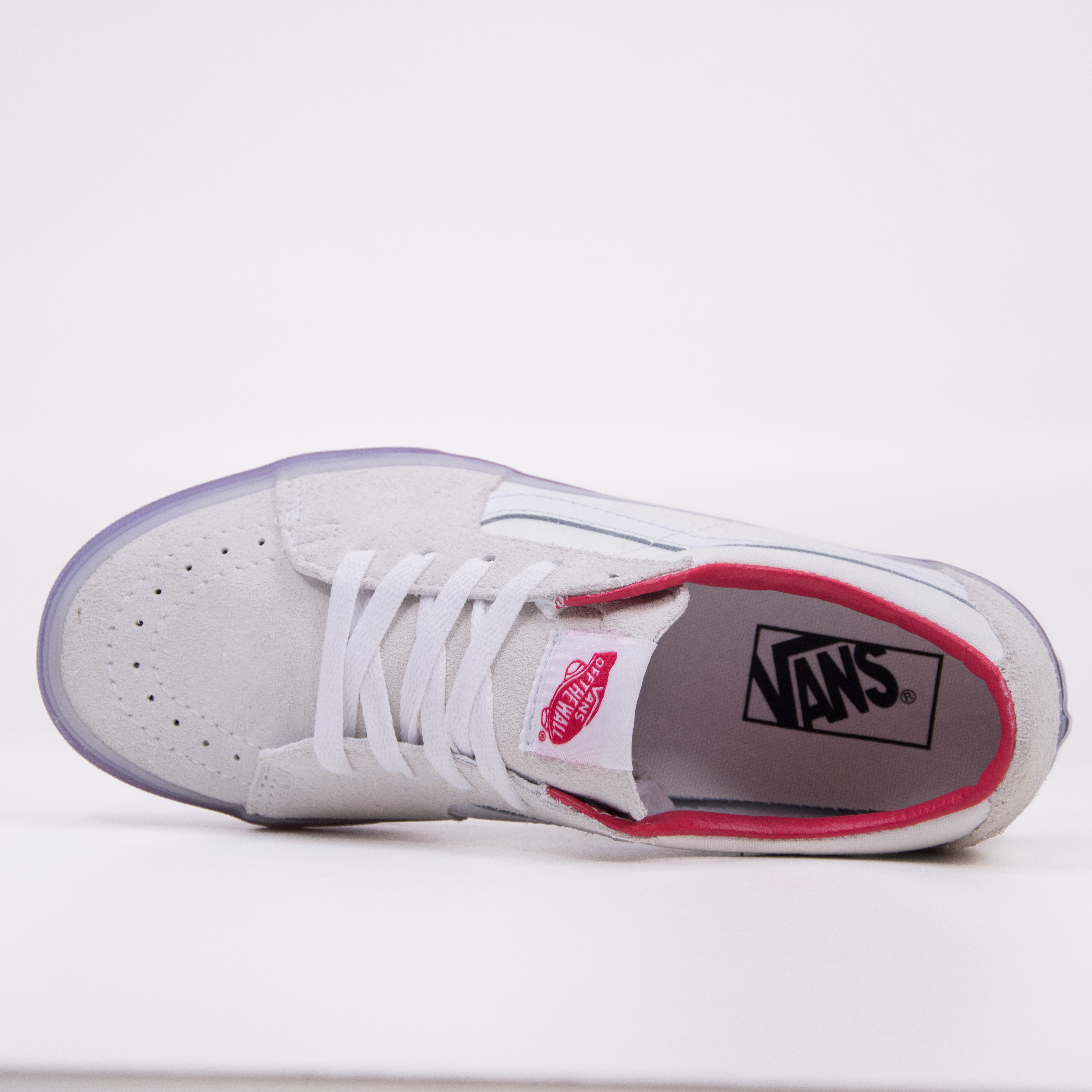 Vans - SK8-LOW - Translucent Sidewall White/Red