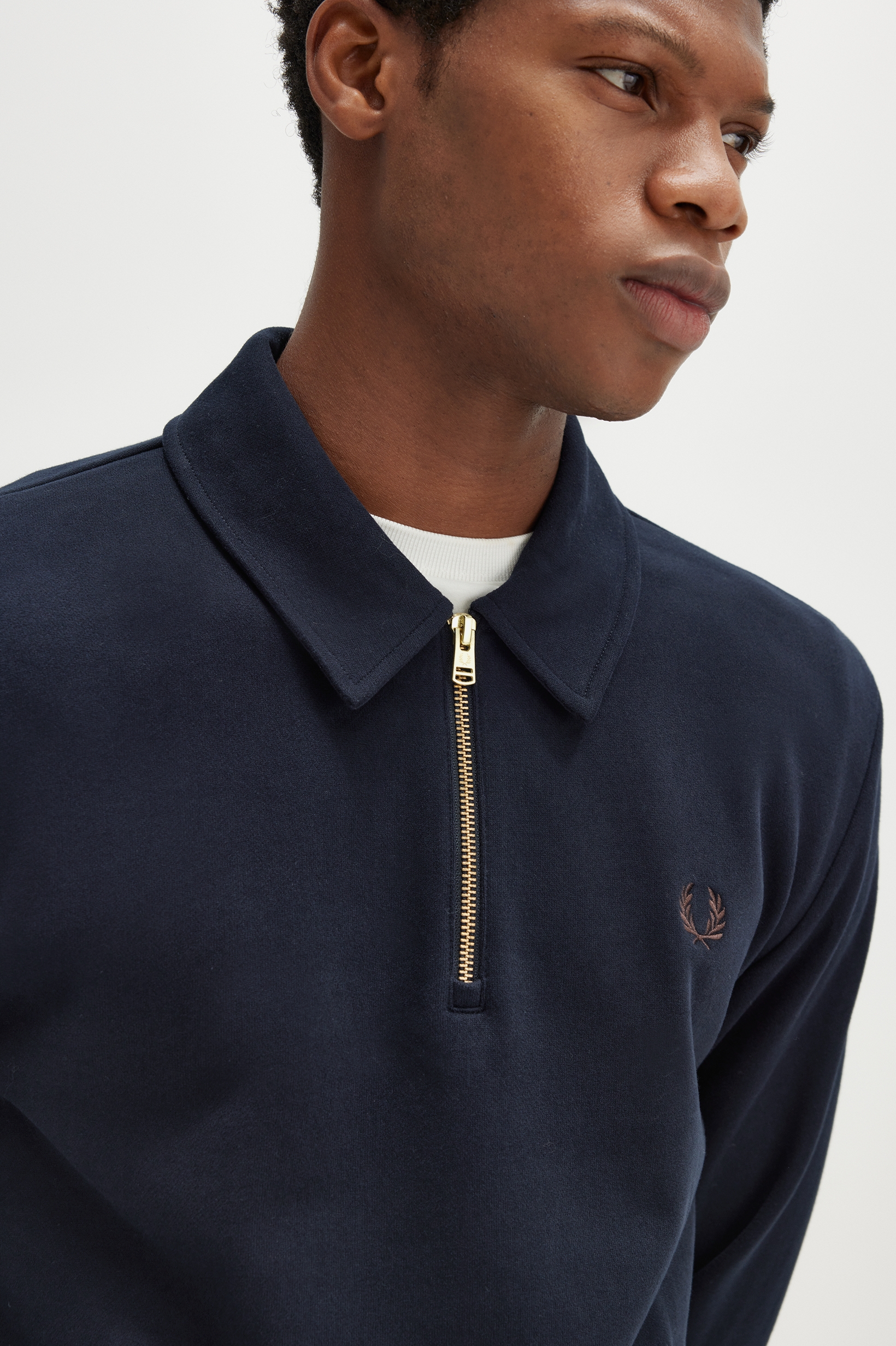 Fred Perry - HALF ZIP SMOCK SWEATSHIRT - Navy Fred Perry - HALF ZIP SMOCK SWEATSHIRT - Navy