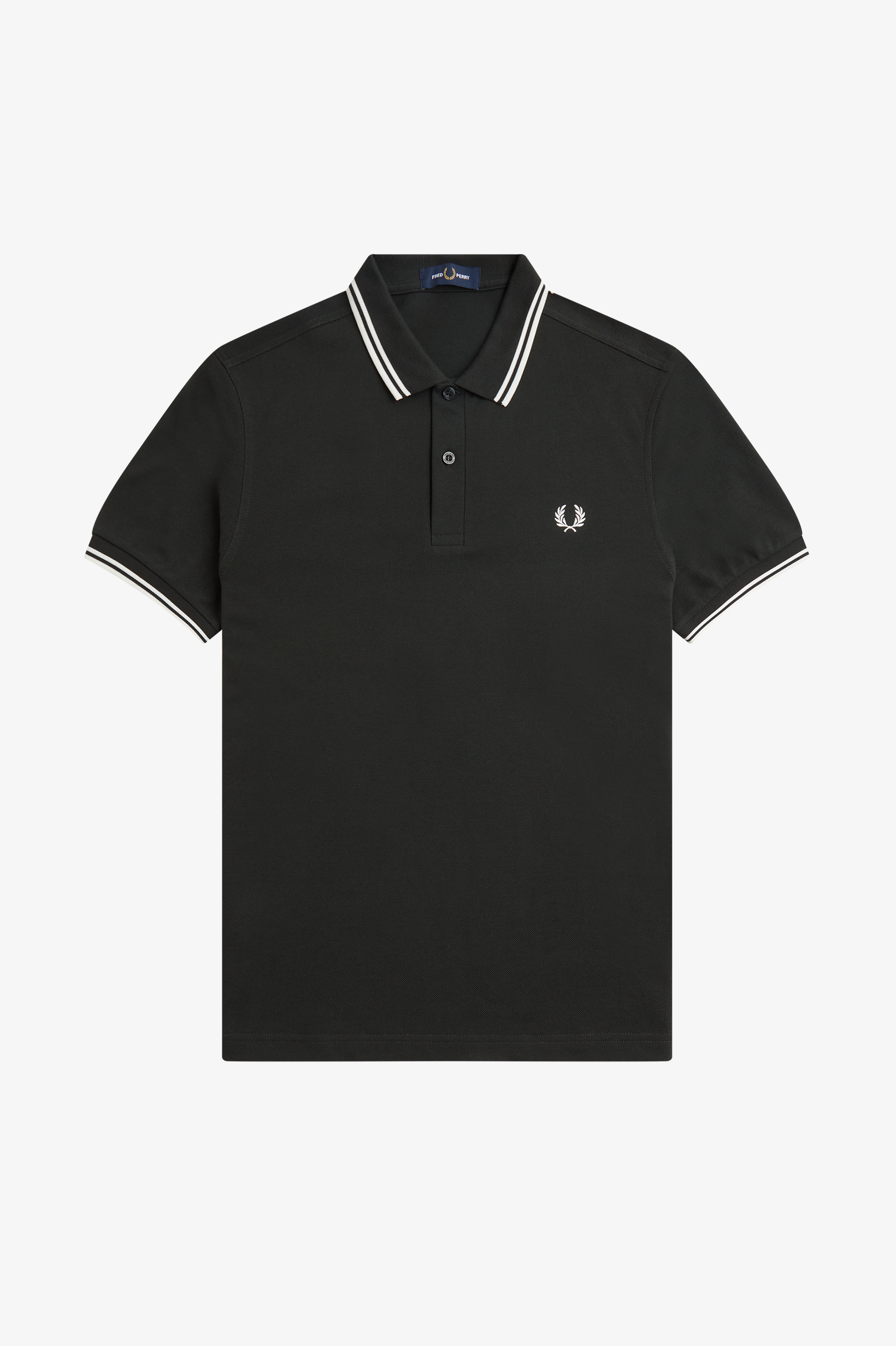Fred Perry - TWIN TIPPED POLO SHIRT - Night Green/Snow White
