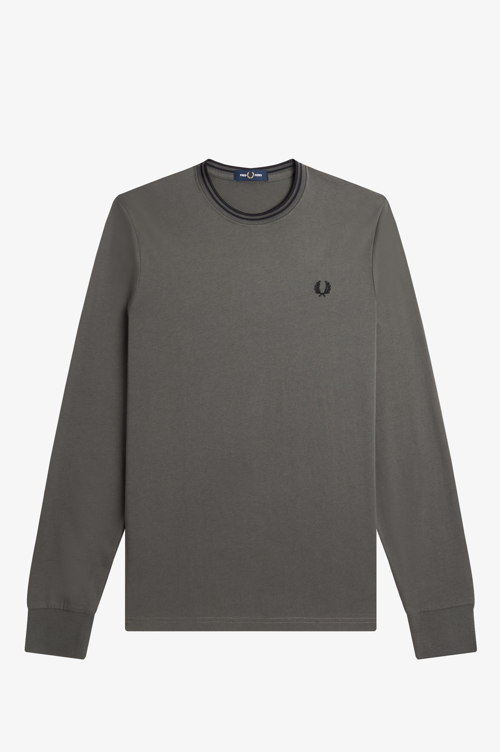 Fred Perry - TWIN TIPPED L/S T-SHIRT -  Field Green