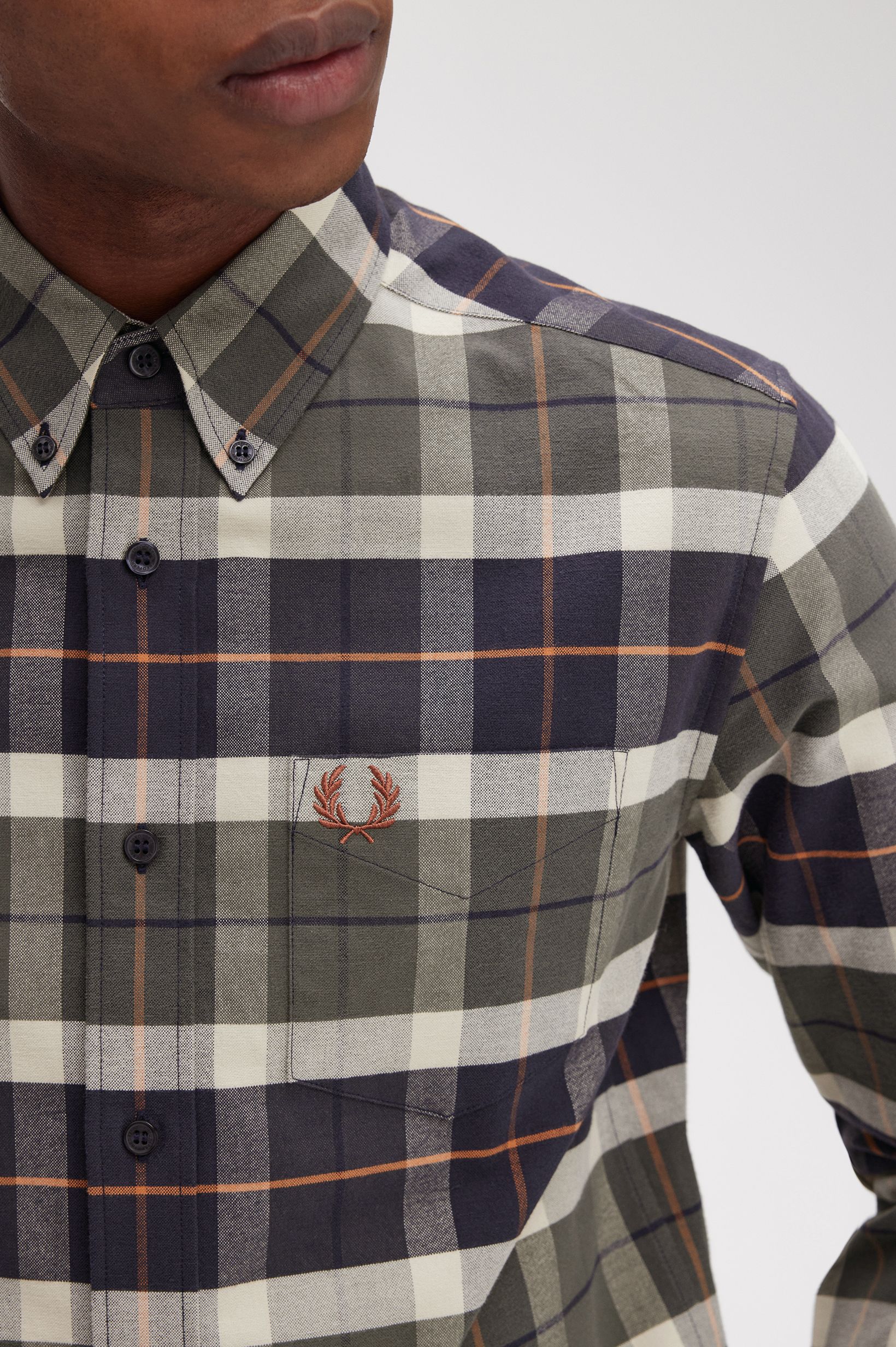 Fred Perry - BRUSHED TARTAN SHIRT - Field Green