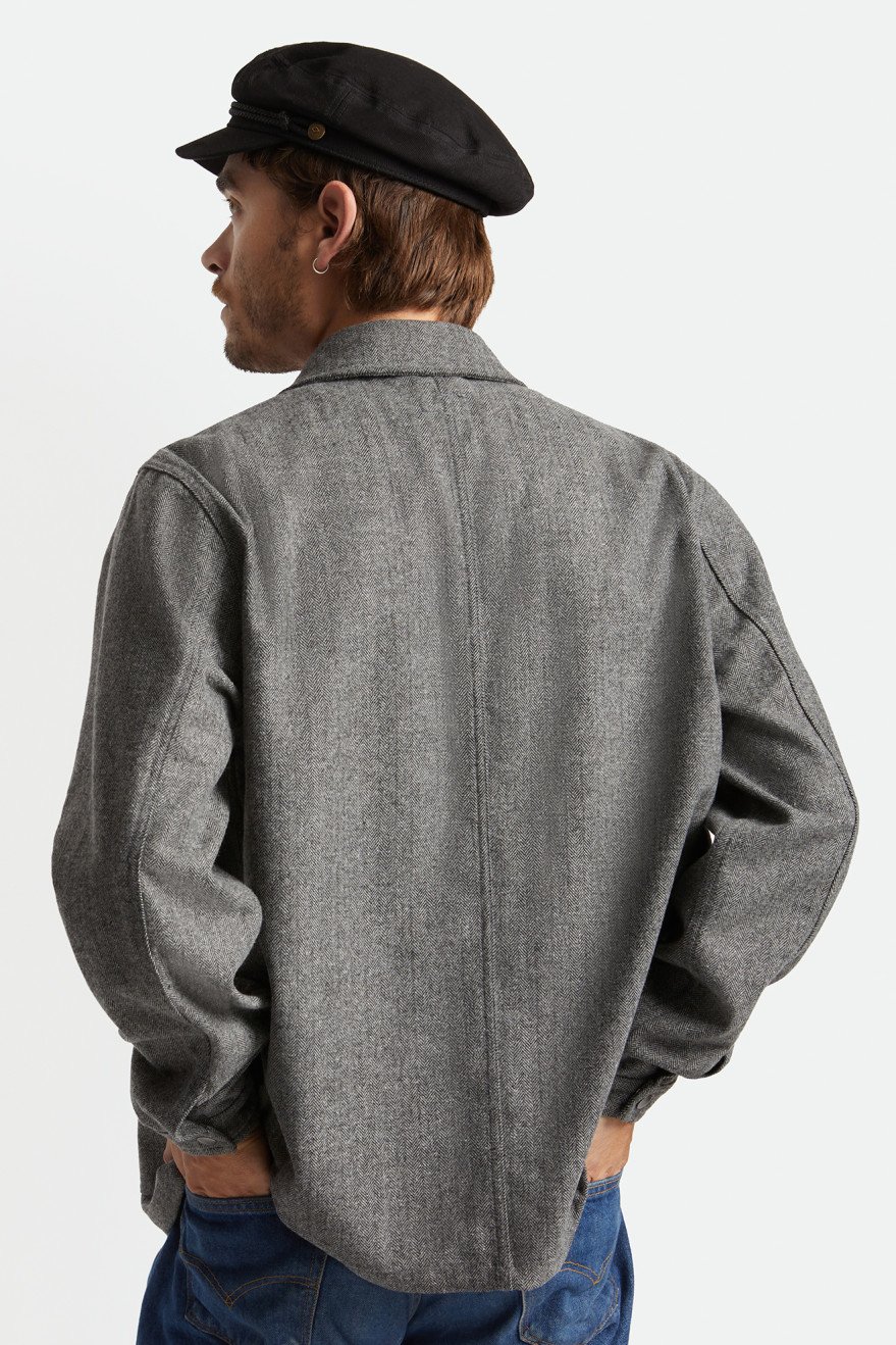 Brixton - FIDDLER CAP - Black Herringbone Brixton - FIDDLER CAP - Black Herringbone