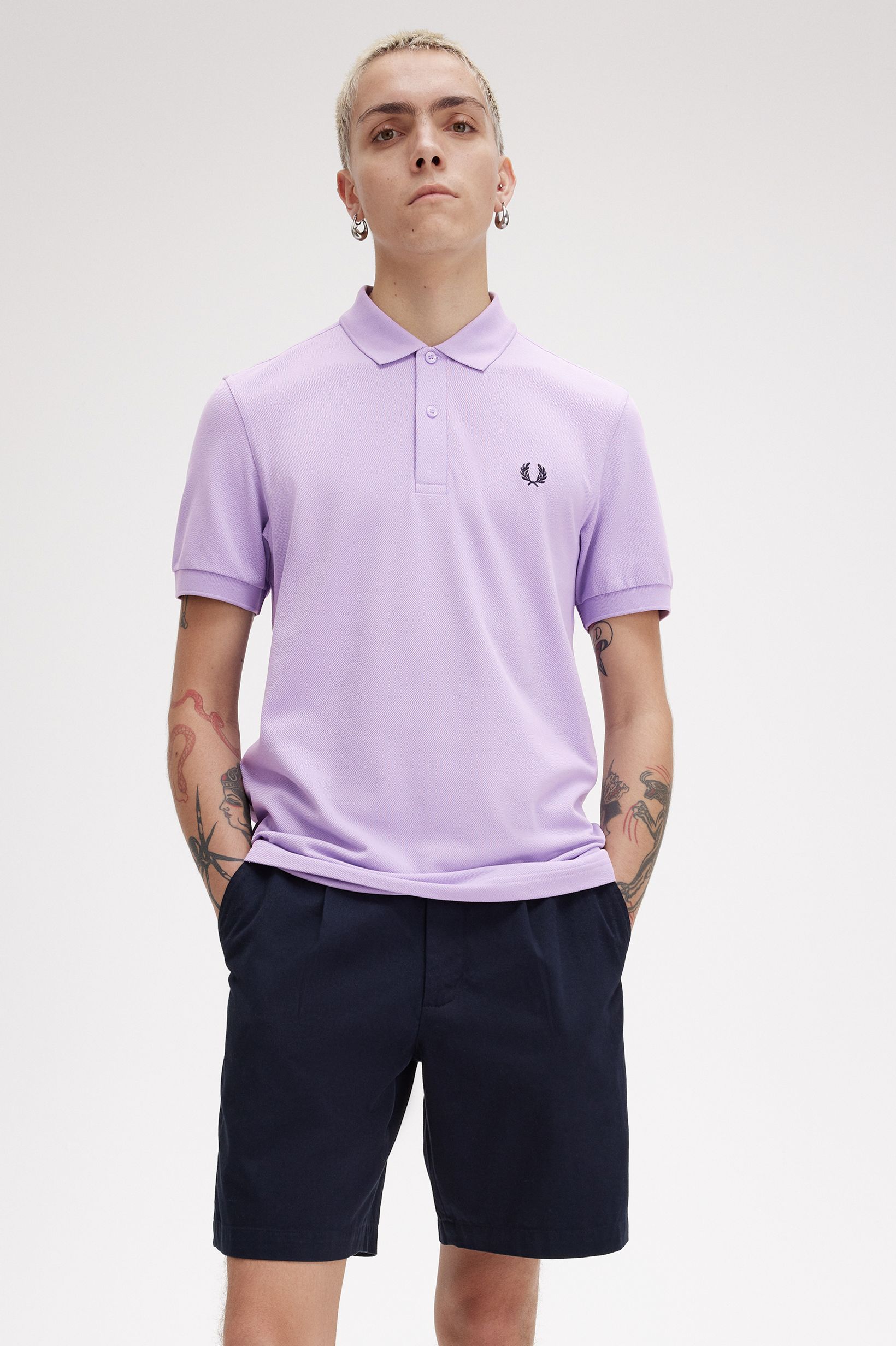 Fred Perry - PLAIN FRED PERRY SHIRT - Ultraviolet/Navy Fred Perry - PLAIN FRED PERRY SHIRT - Ultraviolet/Navy