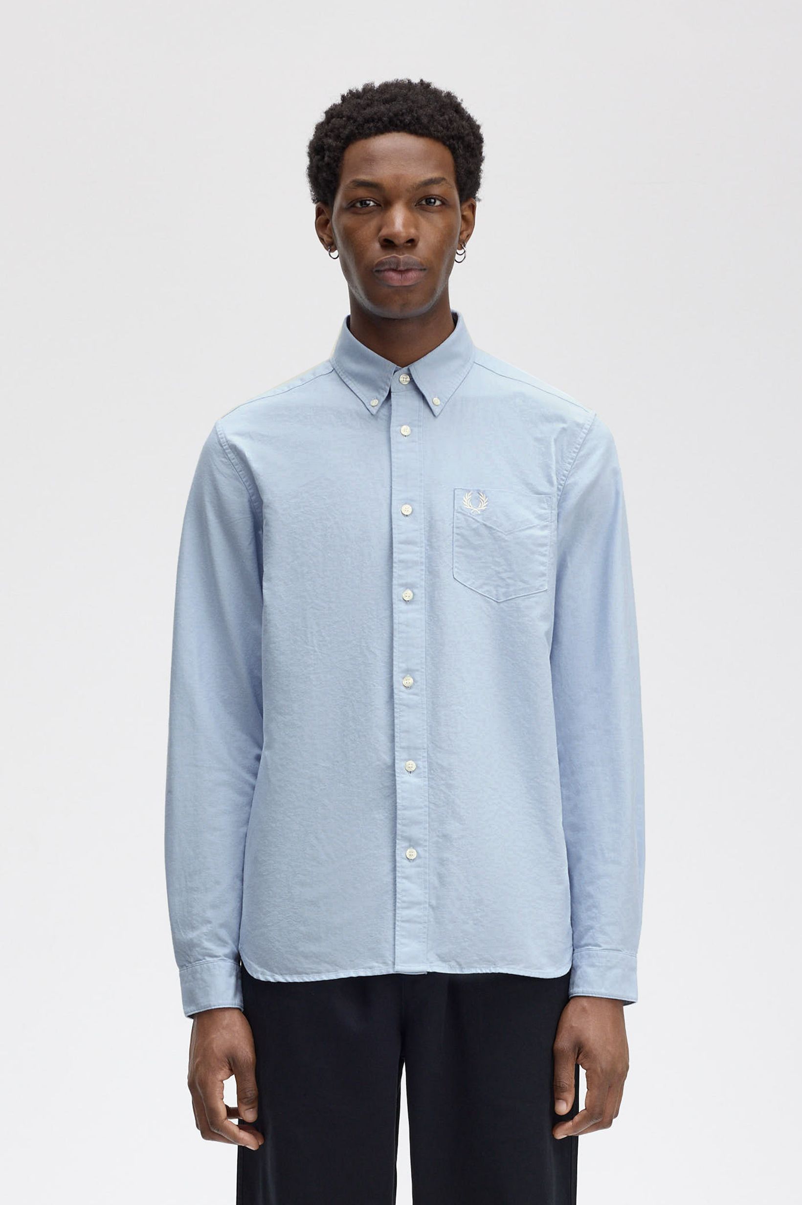 Fred Perry - OXFORD SHIRT - Light Smoke Fred Perry - OXFORD SHIRT - Light Smoke