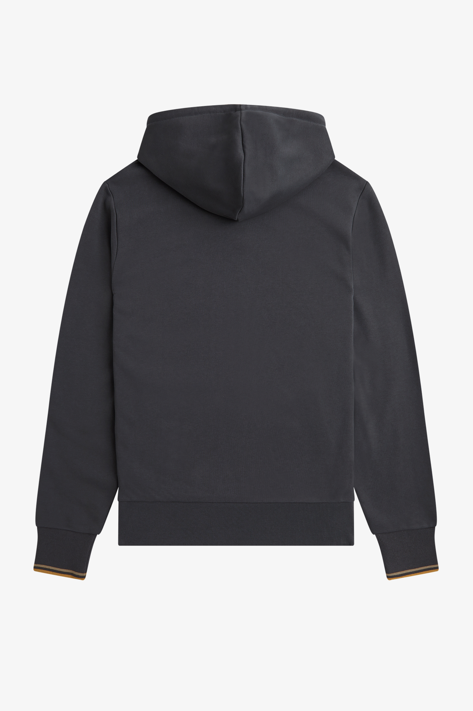 Fred Perry - TIPPED HOODED SWEATSHIRT - Anchor Grey/Dark Caramel