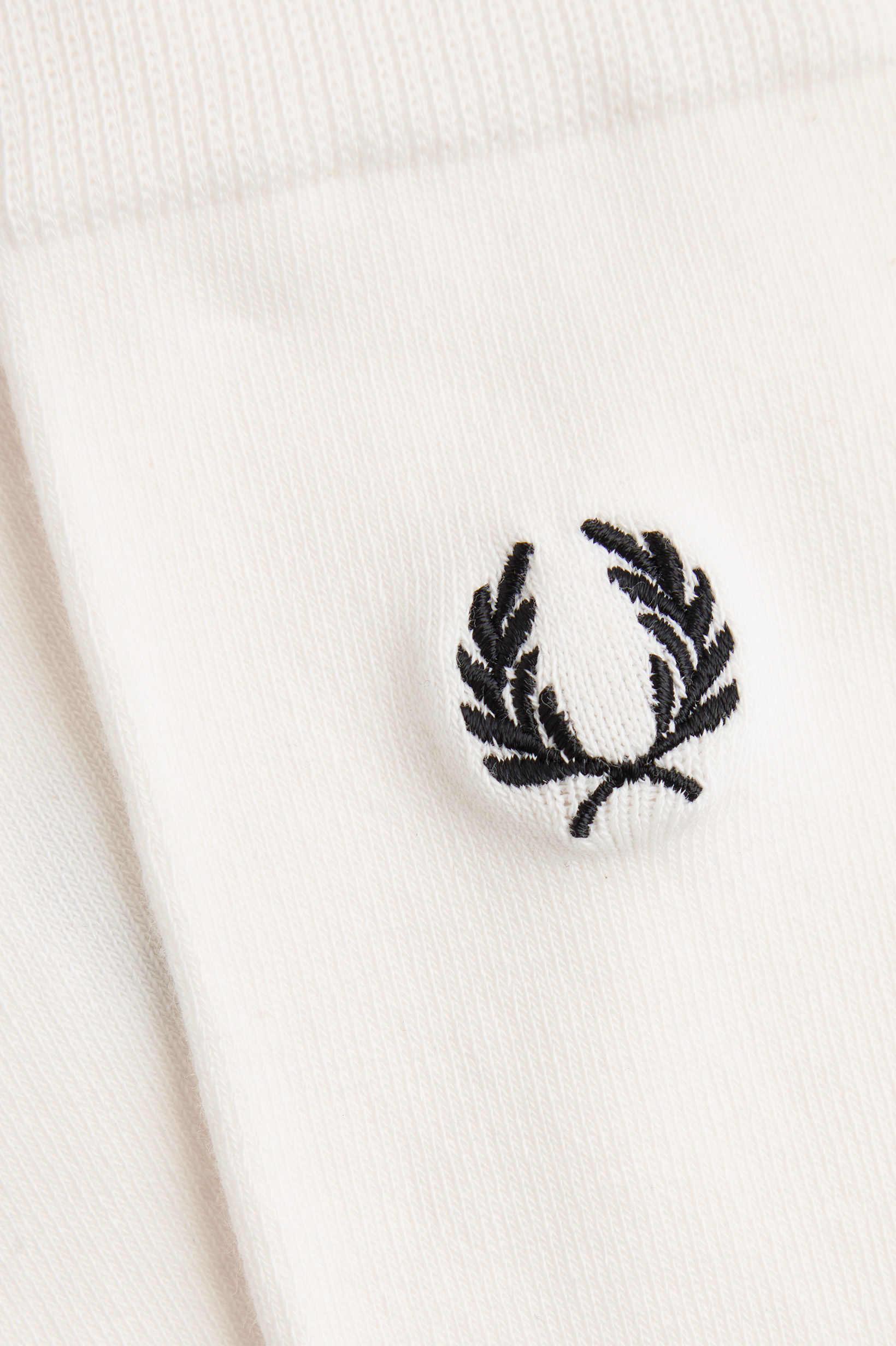 Fred Perry - CLASSIC LAUREL WREATH SOCK - Snow White/Black Fred Perry - CLASSIC LAUREL WREATH SOCK - Snow White/Black