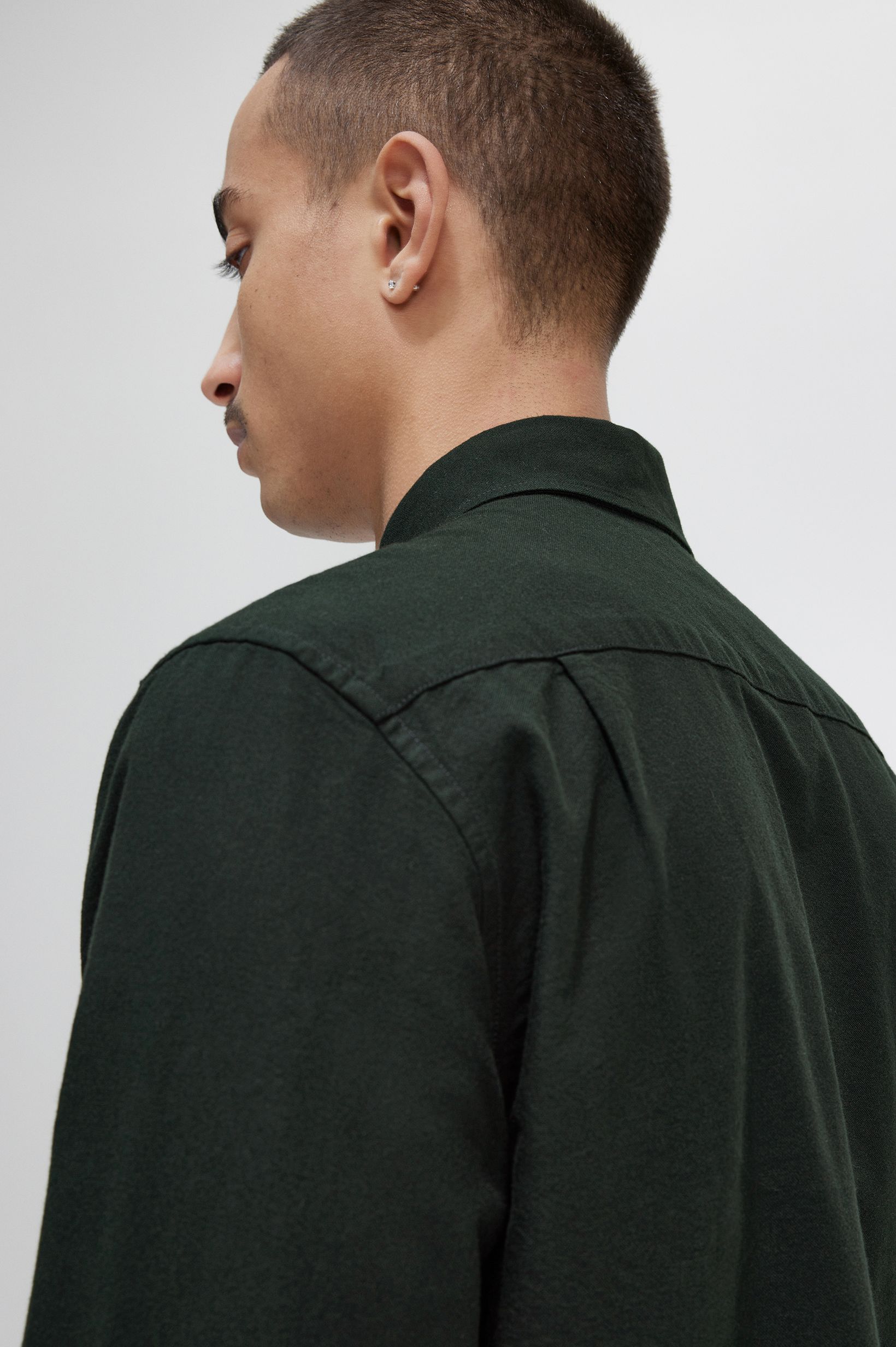 Fred Perry - OXFORD SHIRT - Night Green Fred Perry - OXFORD SHIRT - Night Green