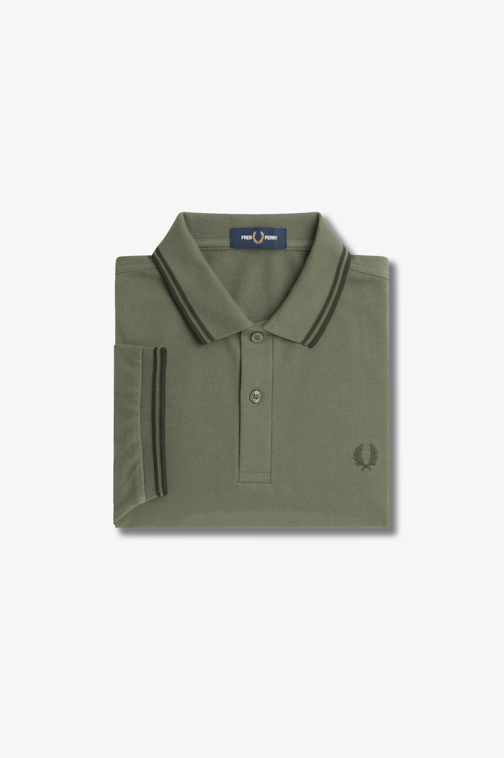 Fred Perry - TWIN TIPPED POLO SHIRT - Laurel Wreath Green/Night Green