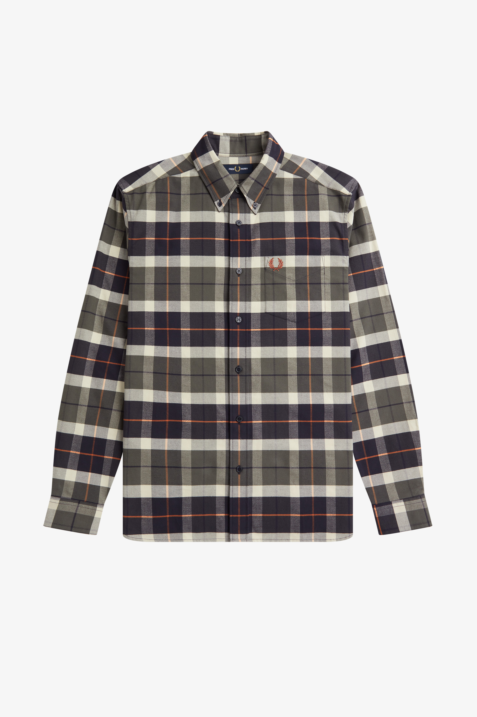 Fred Perry - BRUSHED TARTAN SHIRT - Field Green