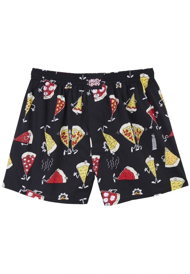 Lousy Livin - PIZZA  BOXER - Black