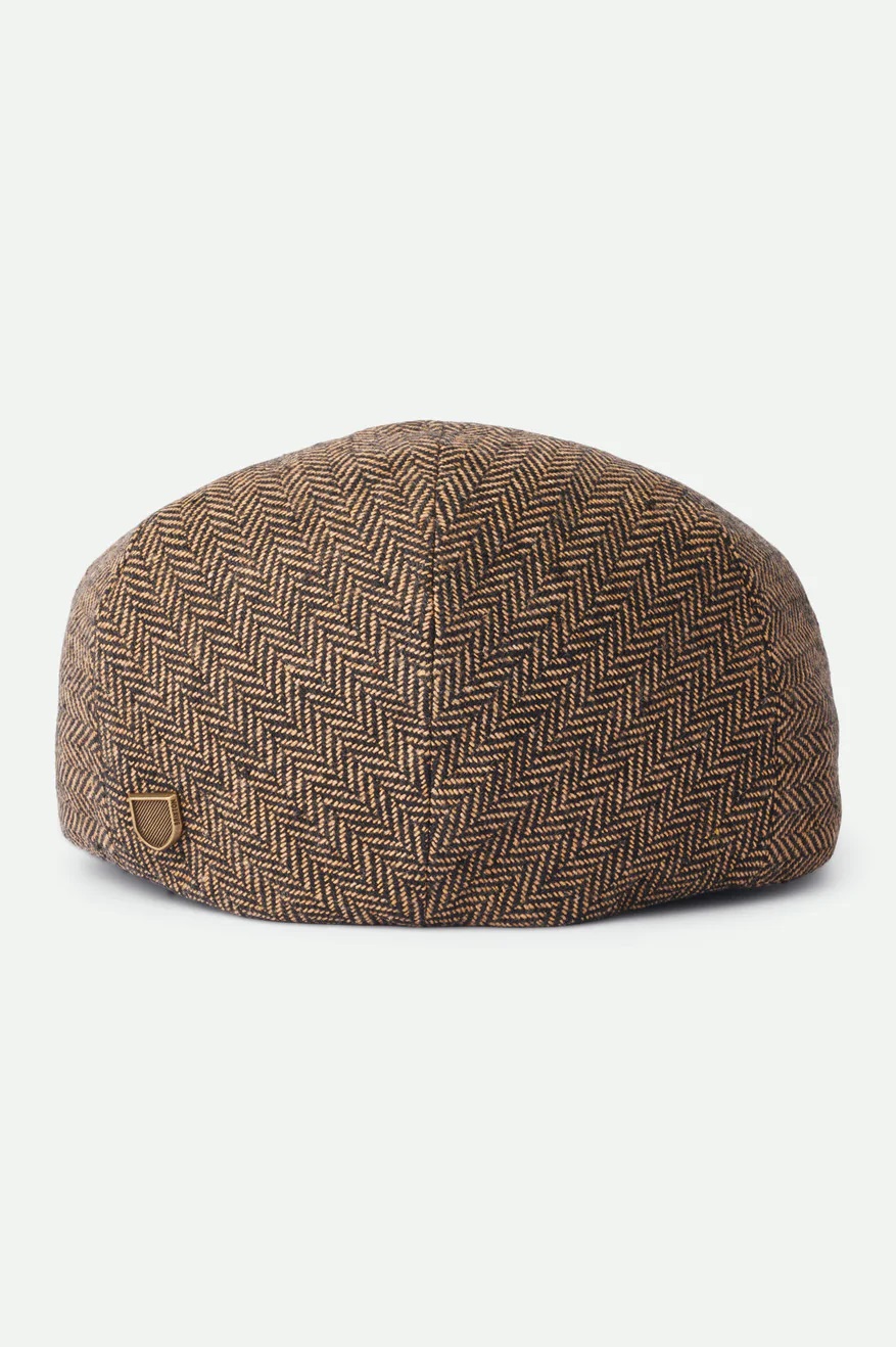 Brixton - HOOLIGAN SNAP CAP - Brown/Khaki Herringbone 