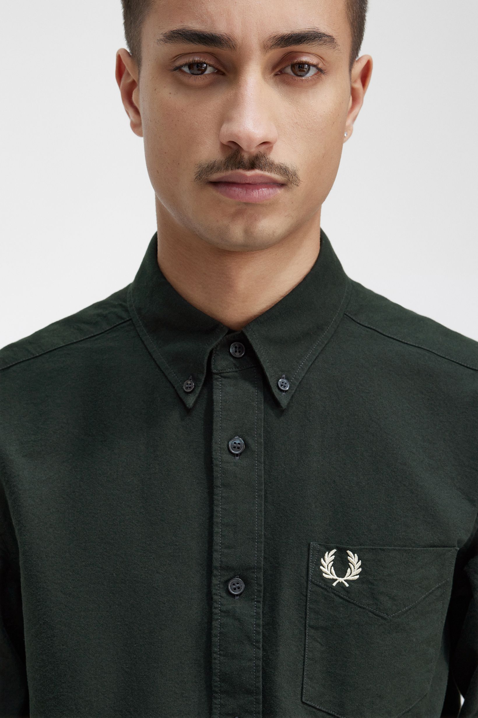Fred Perry - OXFORD SHIRT - Night Green Fred Perry - OXFORD SHIRT - Night Green