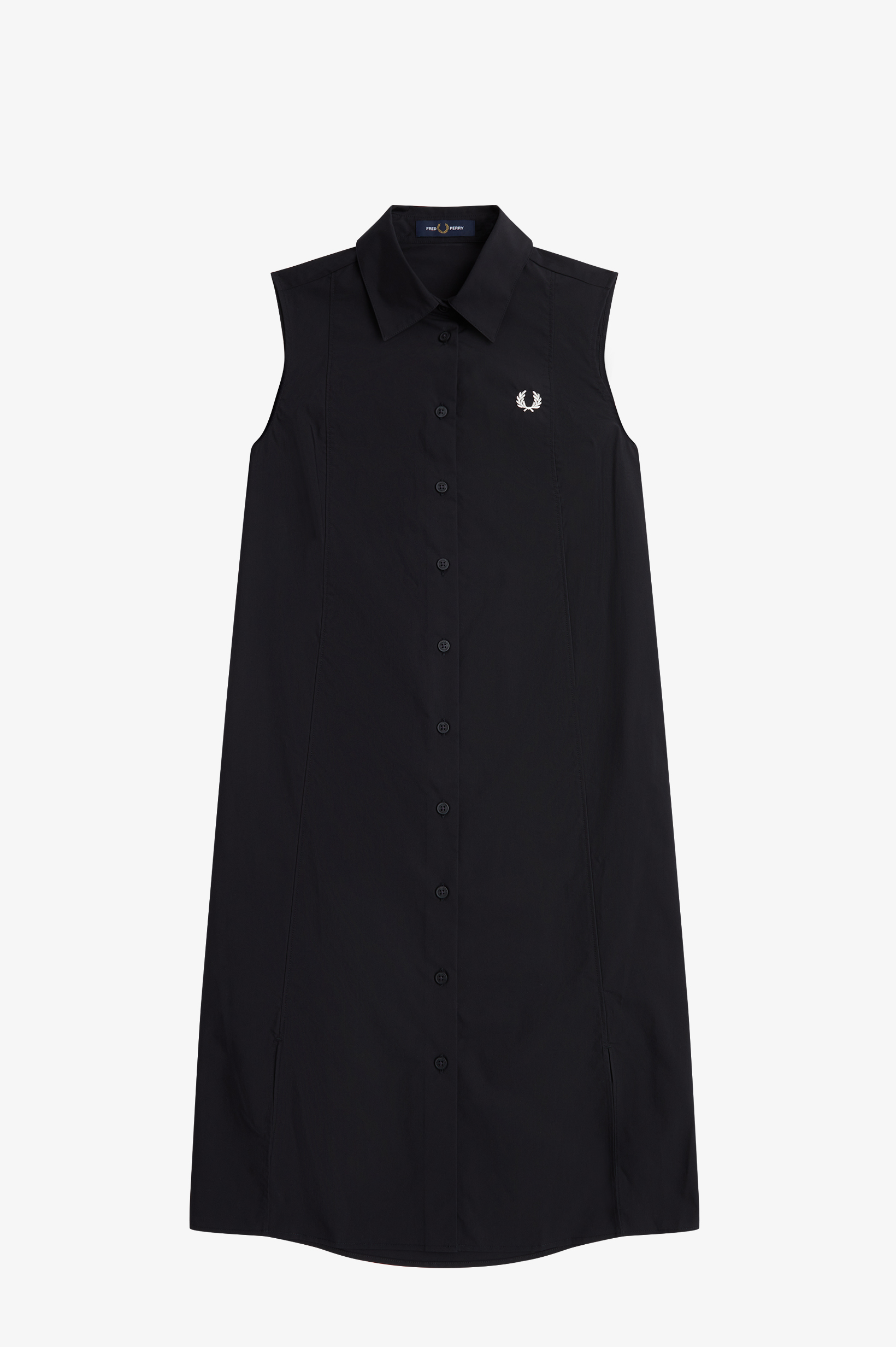 Fred Perry - SLEEVELESS SHIRT DRESS - Black