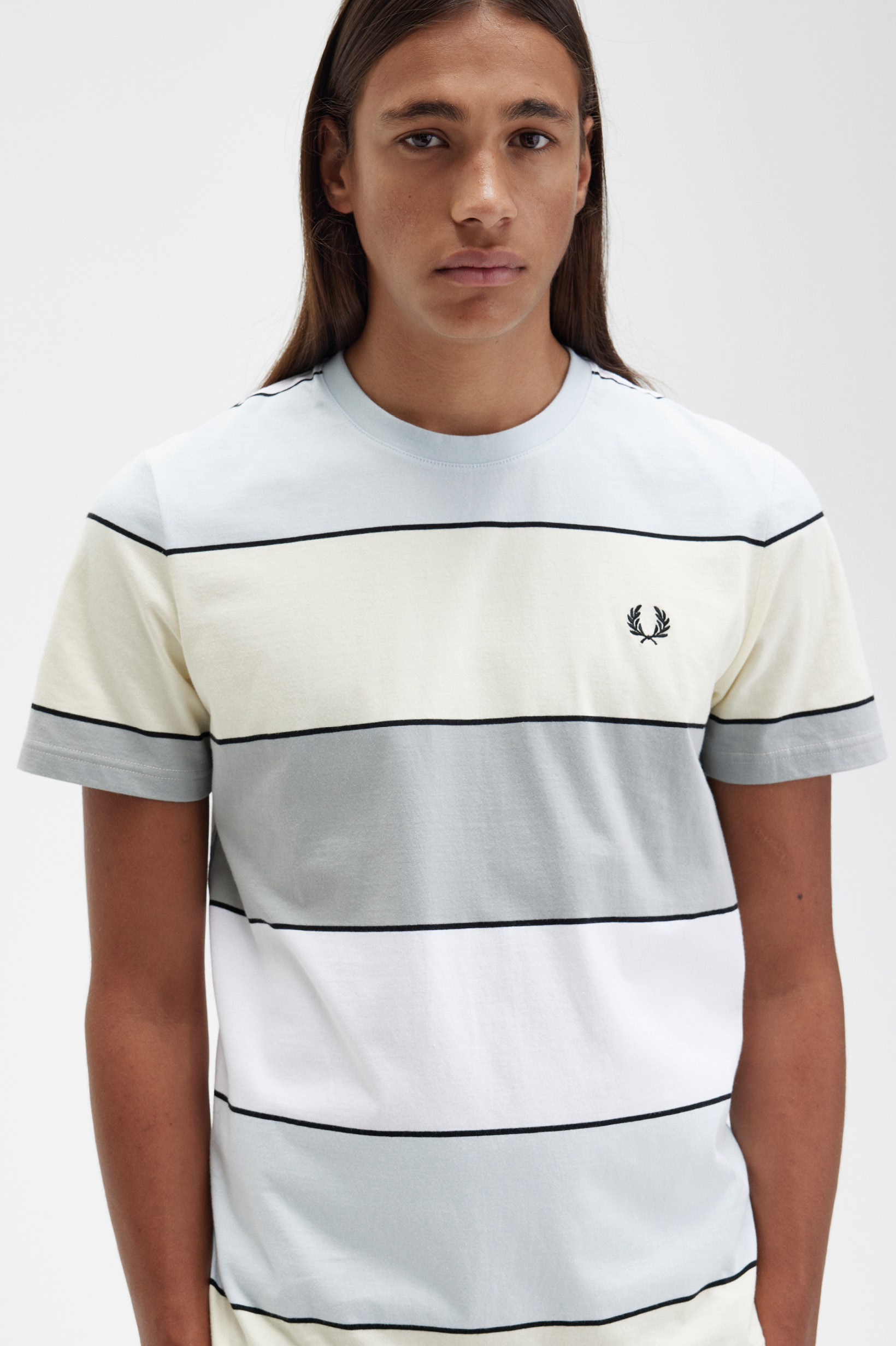 Fred Perry - BOLD STRIPE T-SHIRT - Ice Cream