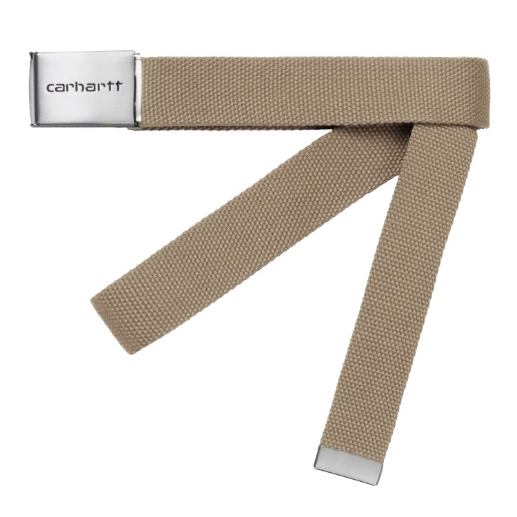Carhartt WIP - CLIP BELT CHROME - Leather