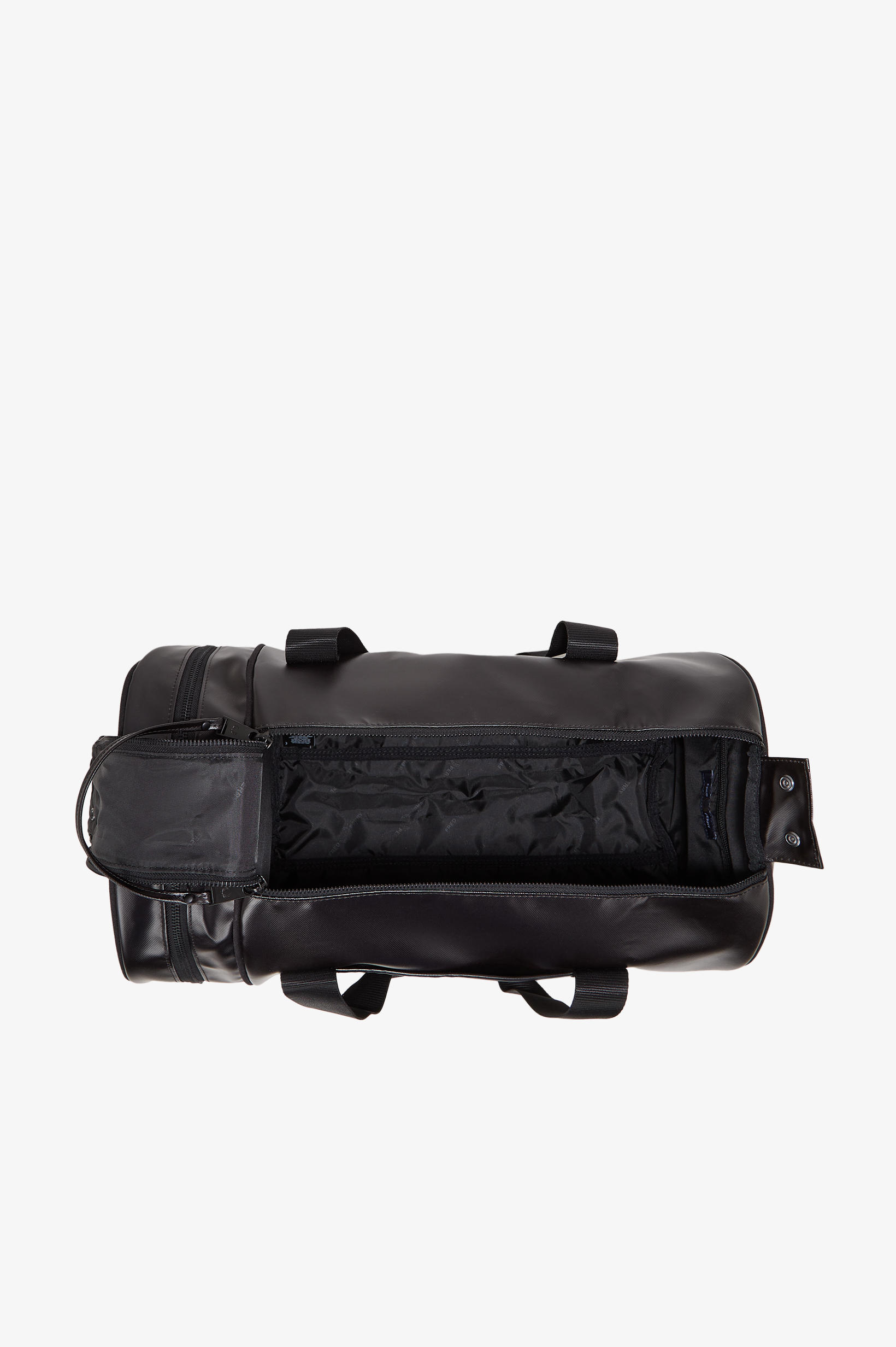 Fred Perry - TONAL CLASSIC BARREL BAG - Black/Gold Fred Perry - TONAL CLASSIC BARREL BAG - Black/Gold