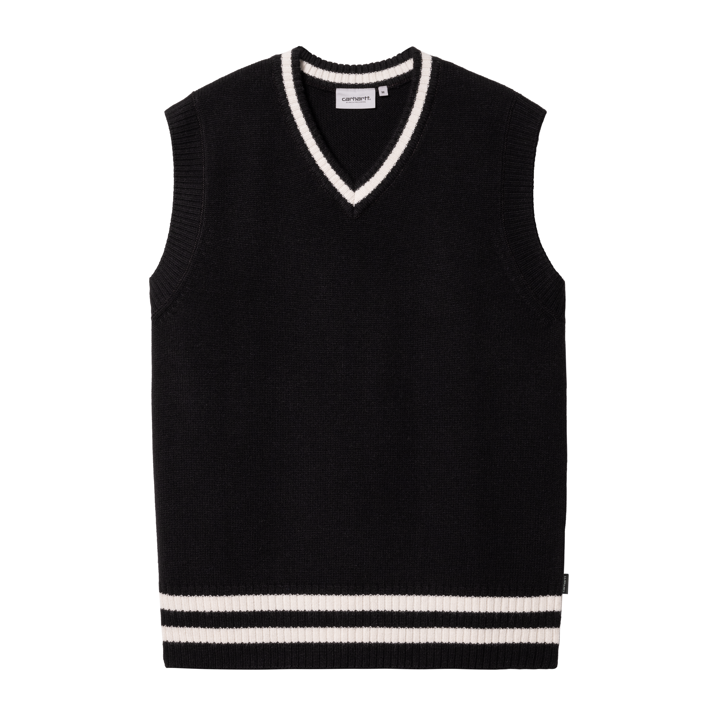 Carhartt WIP - STANFOD VEST SWEATER - Black/Salt 