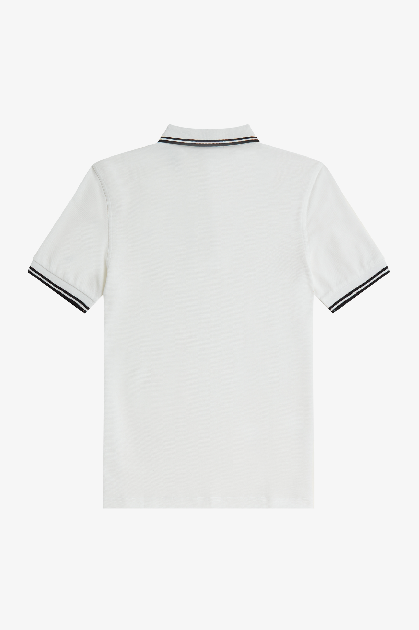 Fred Perry - TWIN TIPPED POLO SHIRT - White/Black/Black