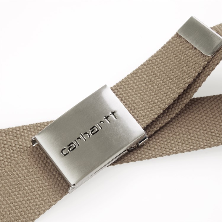 Carhartt WIP - CLIP BELT CHROME - Leather
