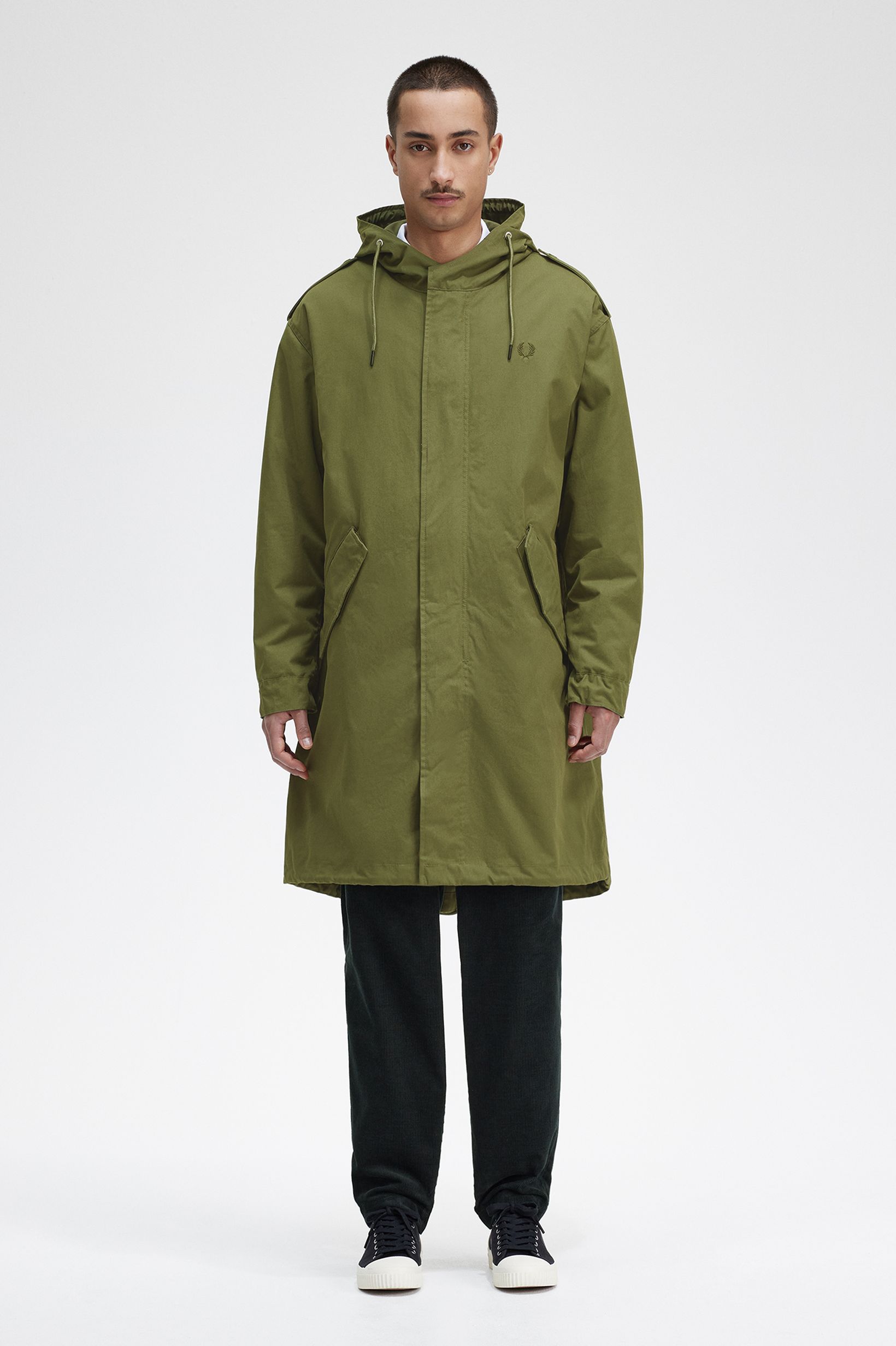Fred Perry - FUR LINED PARKA - Parka Green Fred Perry - FUR LINED PARKA - Parka Green