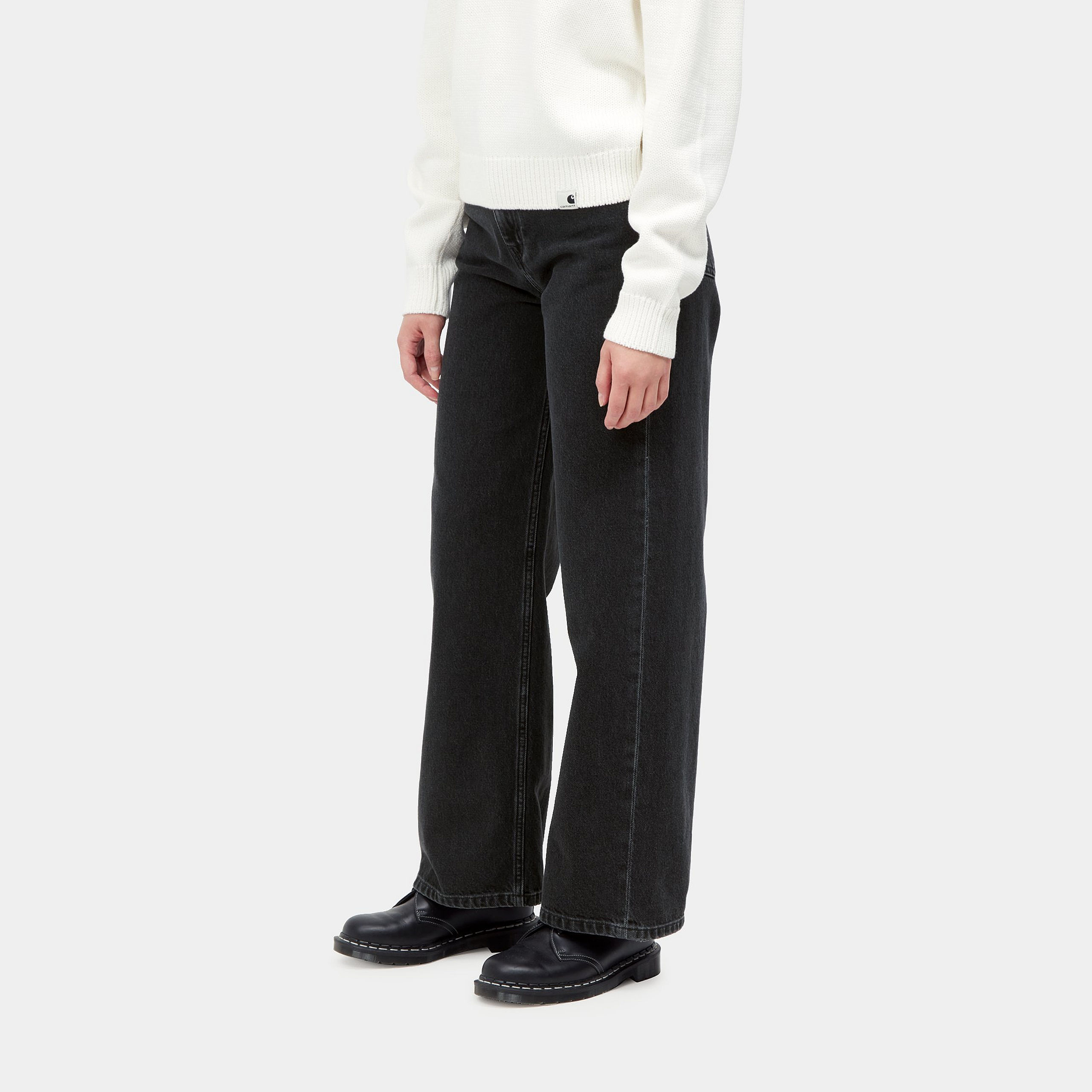 Carhartt WIP - W' JANE PANT - Black (heavy stone washed) Carhartt WIP - W' JANE PANT - Black (heavy stone washed)