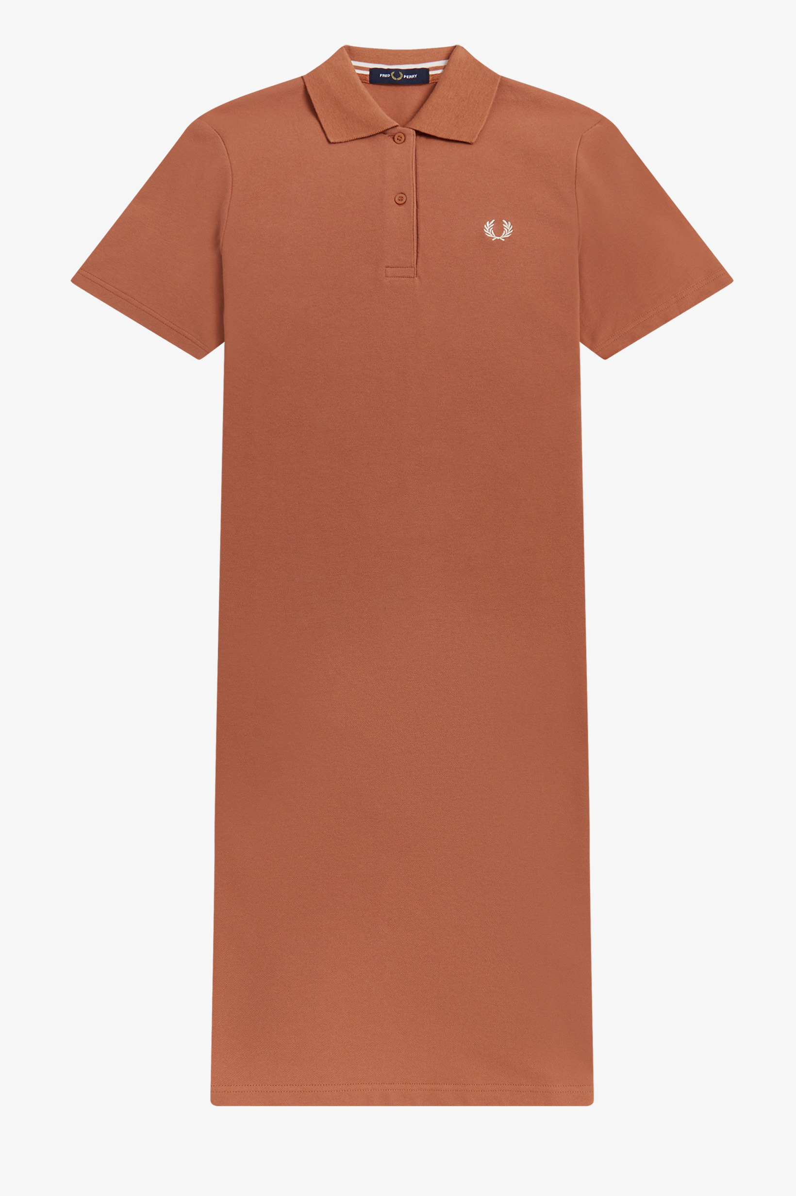 Fred Perry - SPLIT DETAIL PIQUE DRESS - Court Clay