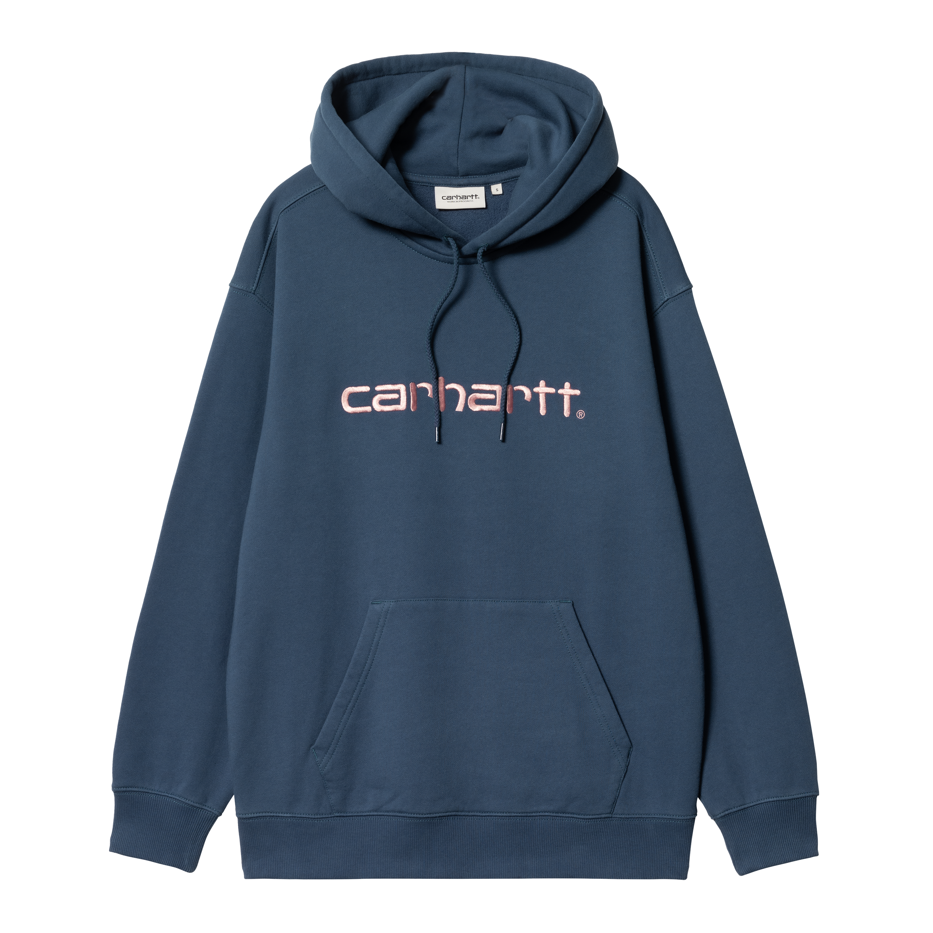Carhartt WIP - W'HOODED CARHARTT SWEAT - Squid/Glassy Pink