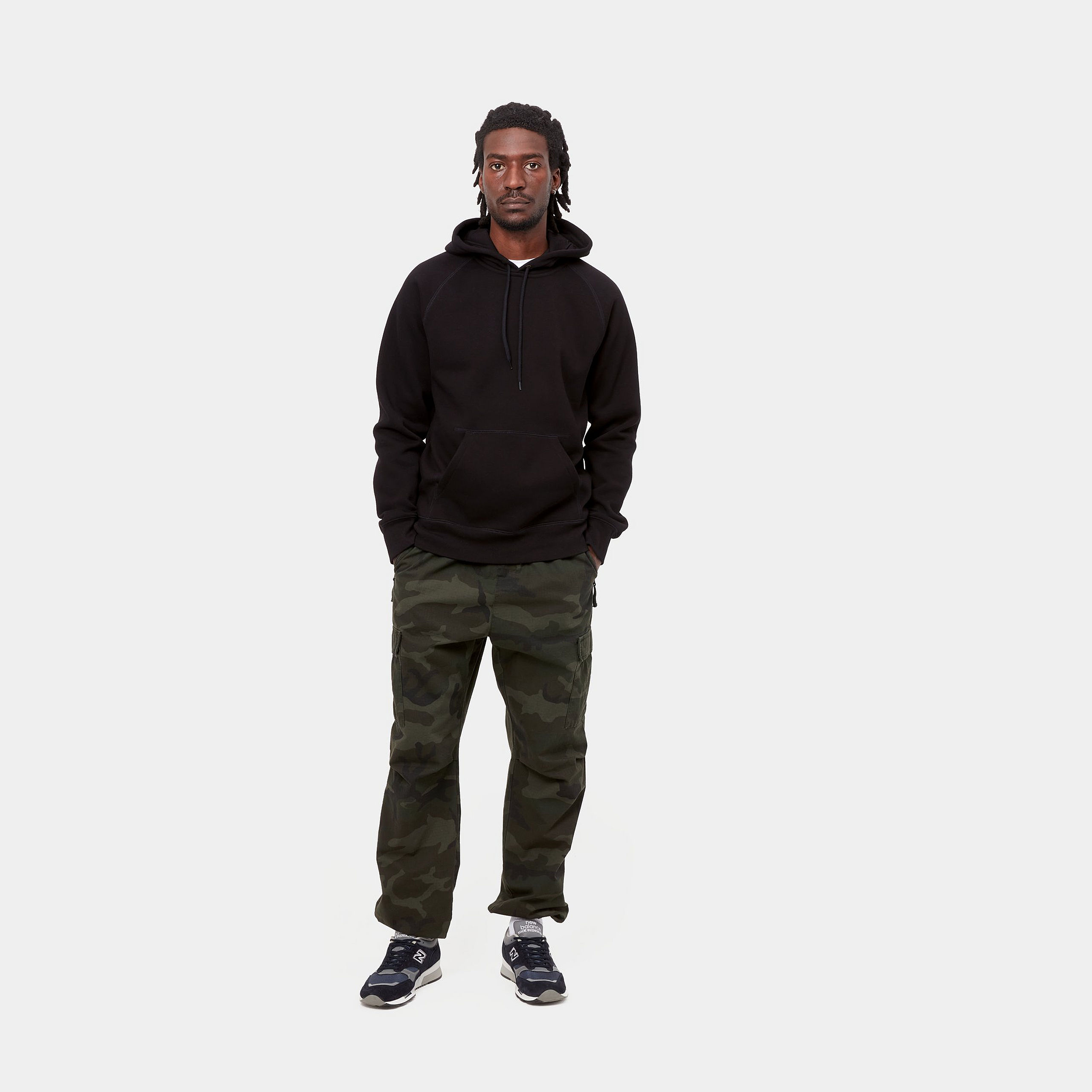 Carhartt WIP - HOODED CHASE SWEAT - Black/Gold Carhartt WIP - HOODED CHASE SWEAT - Black/Gold