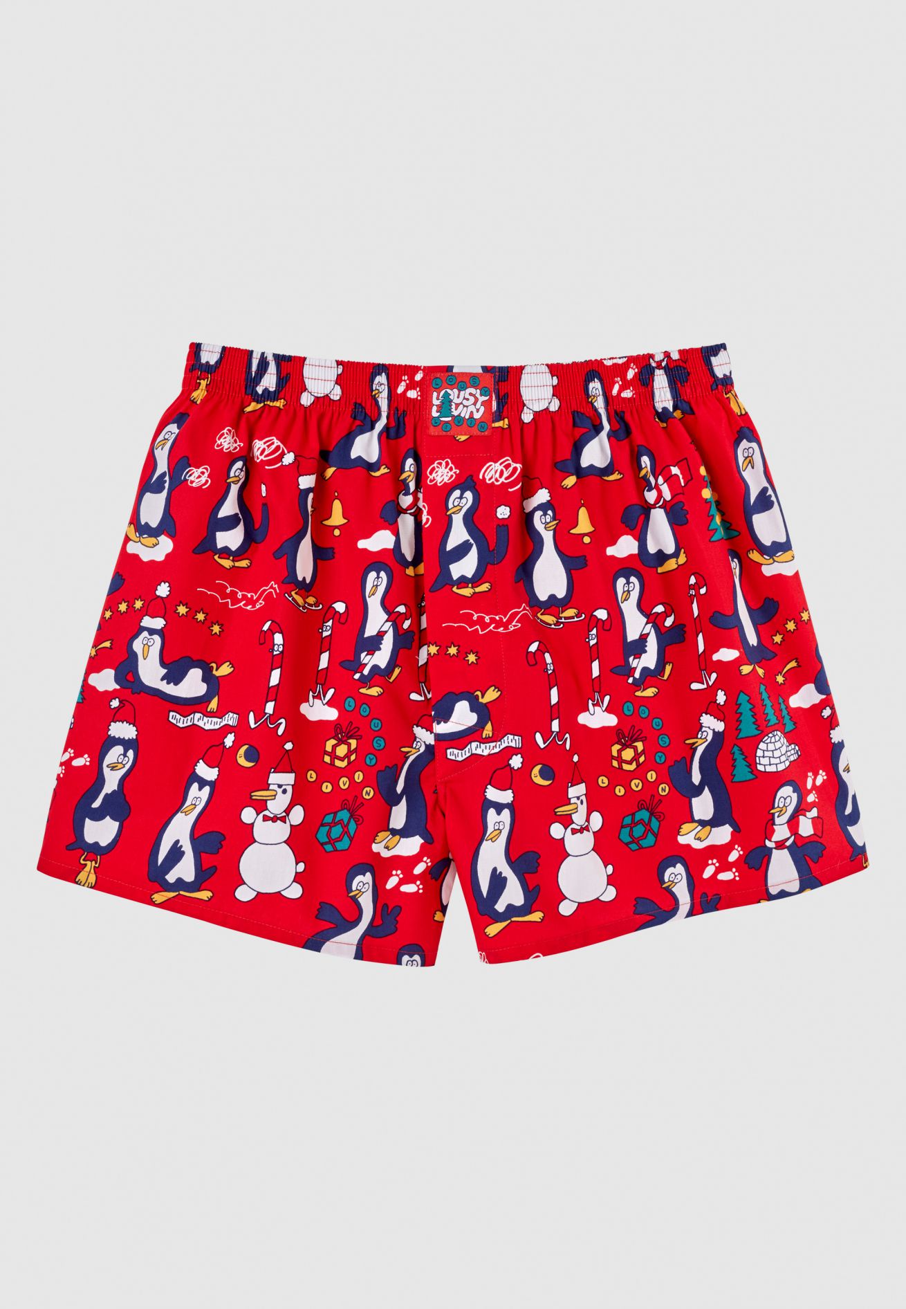 Lousy Livin - PINGUINS BOXER - Red
