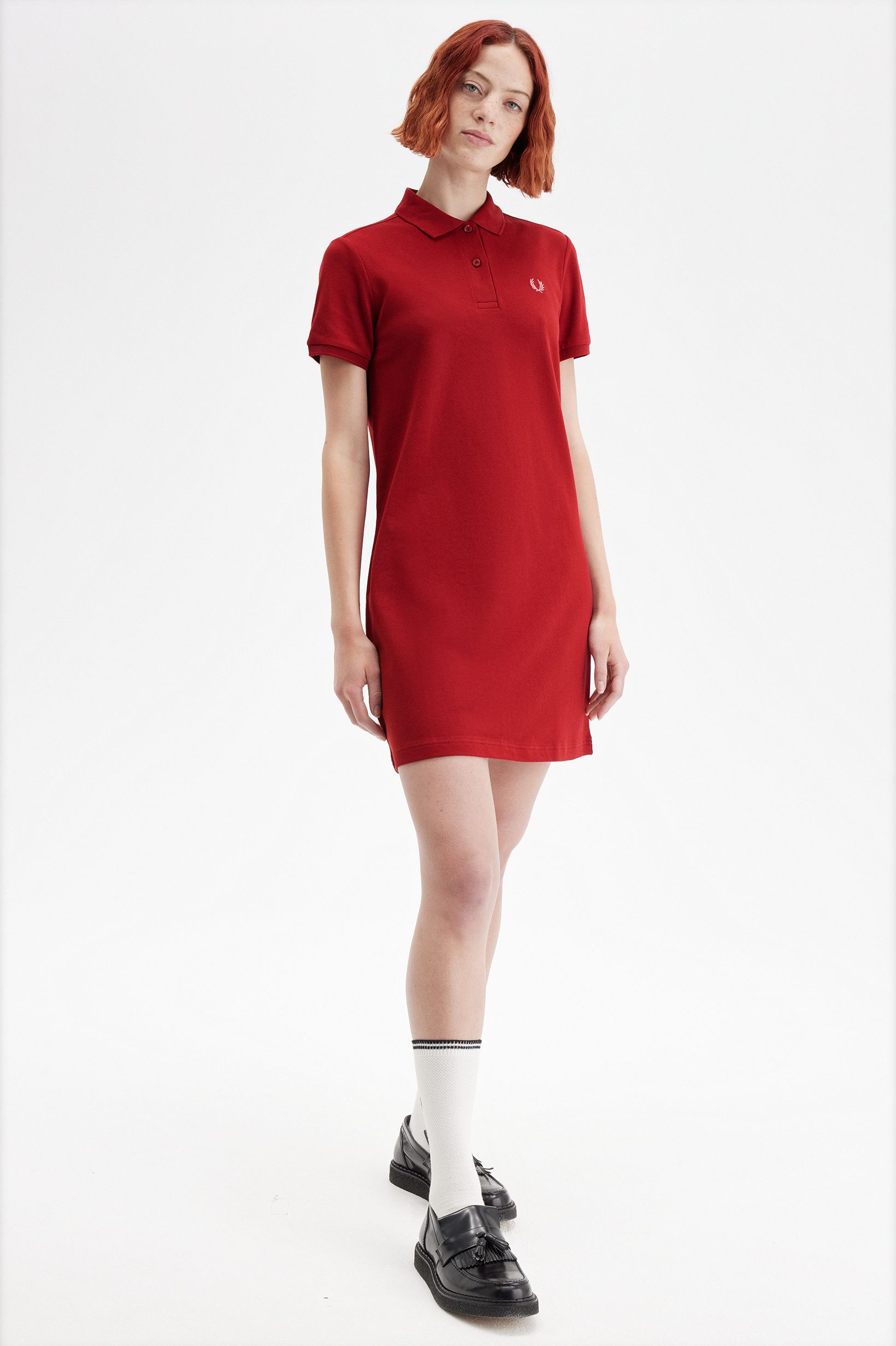 Fred Perry - FRED PERRY DRESS - Burnt Red/Putty Pink