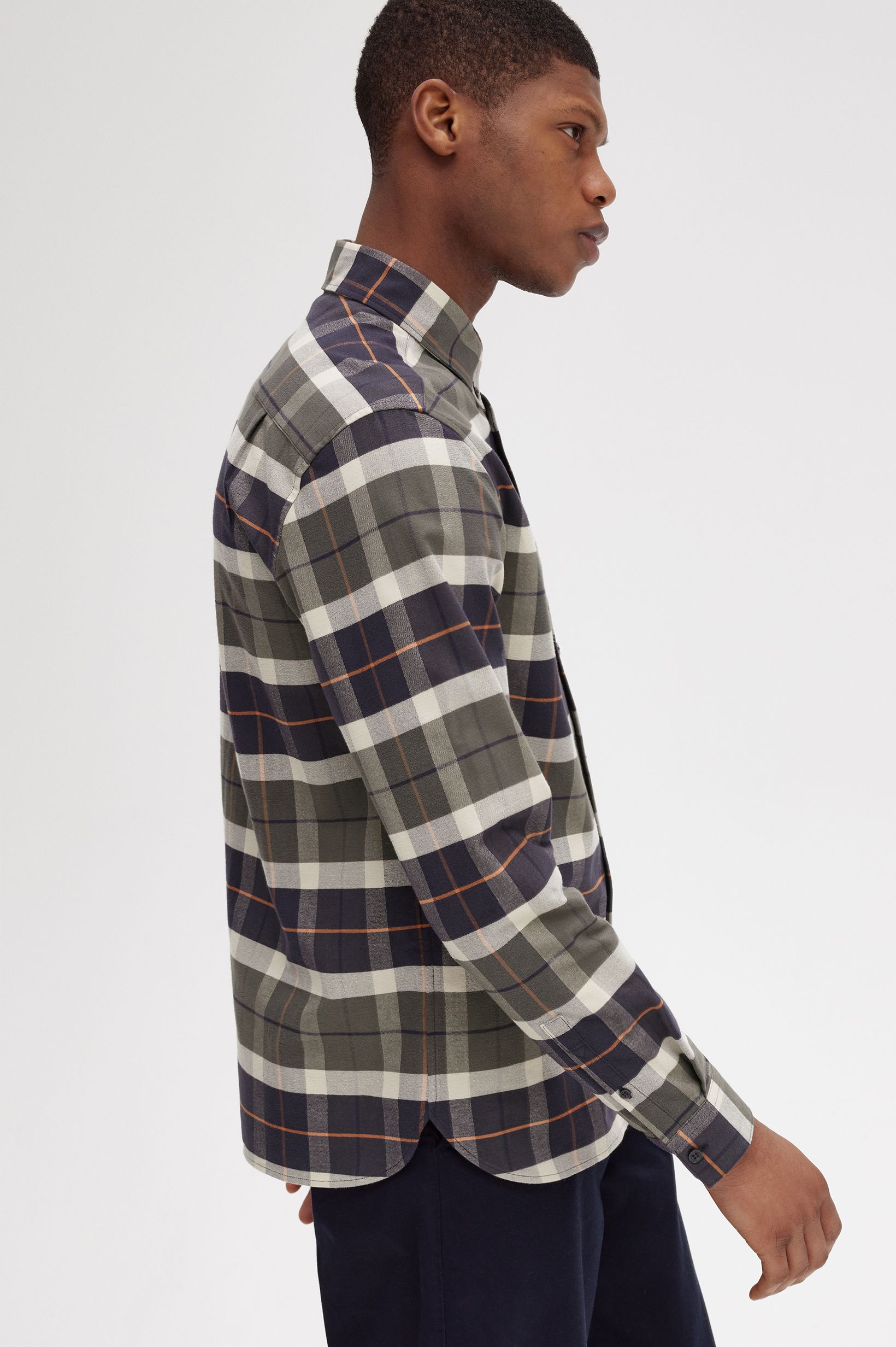 Fred Perry - BRUSHED TARTAN SHIRT - Field Green