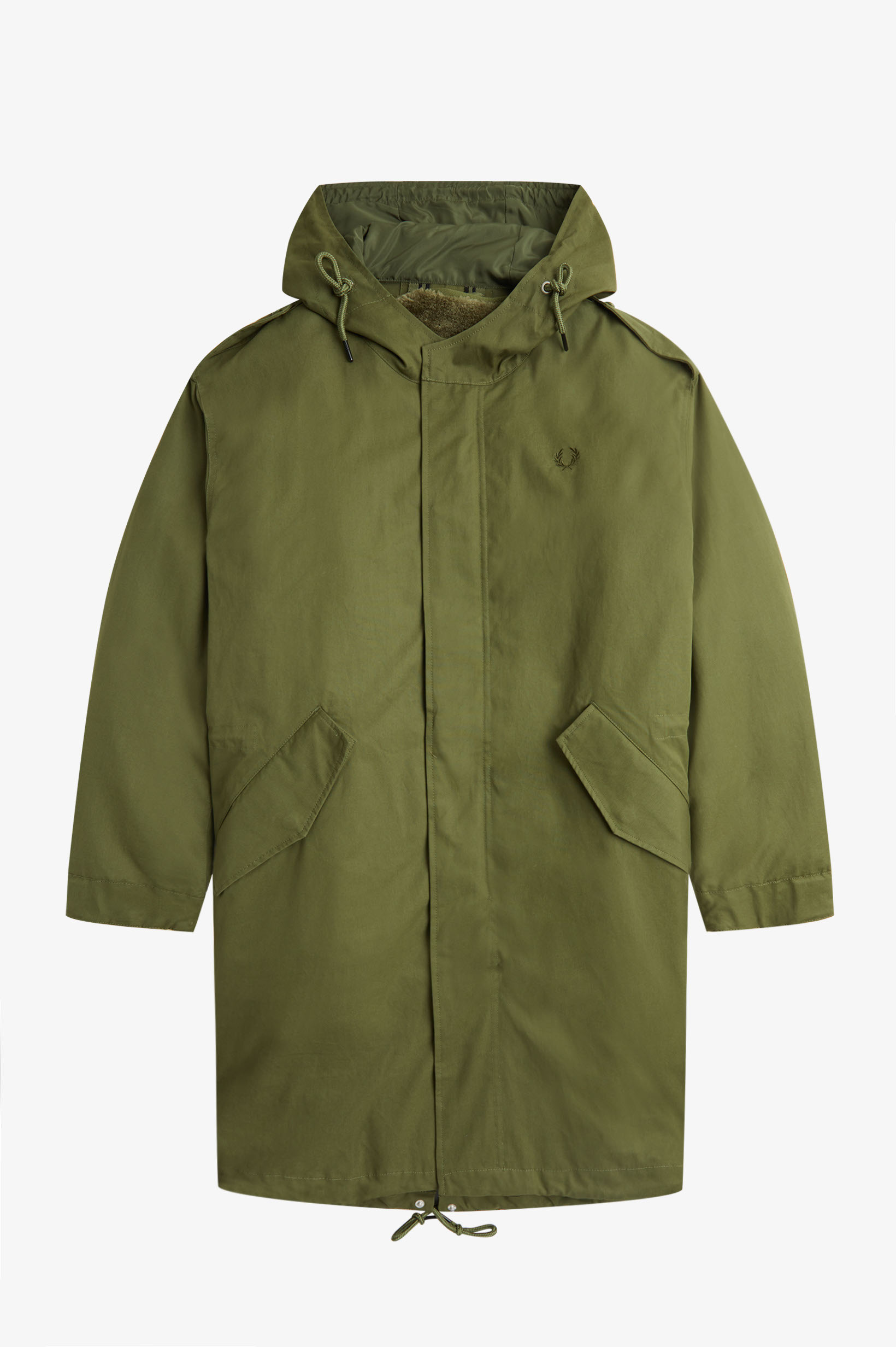 Fred Perry - FUR LINED PARKA - Parka Green Fred Perry - FUR LINED PARKA - Parka Green