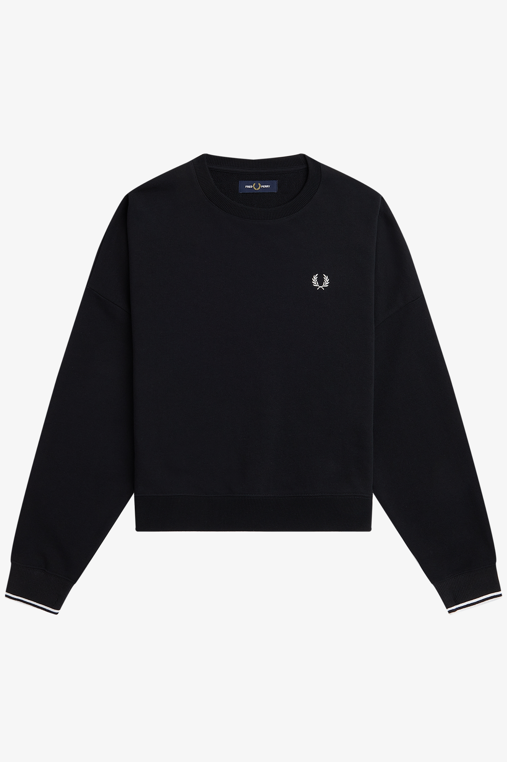 Fred Perry - TIPPED SWEATSHIRT - Black