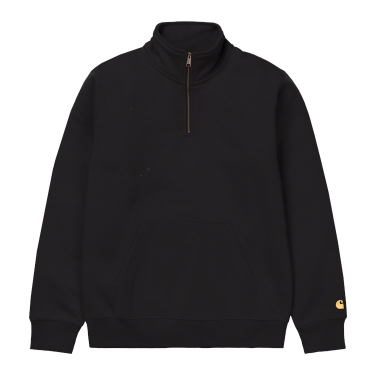 Carhartt WIP - CHASE NECK ZIP SWEATSHIRT - Black/Gold