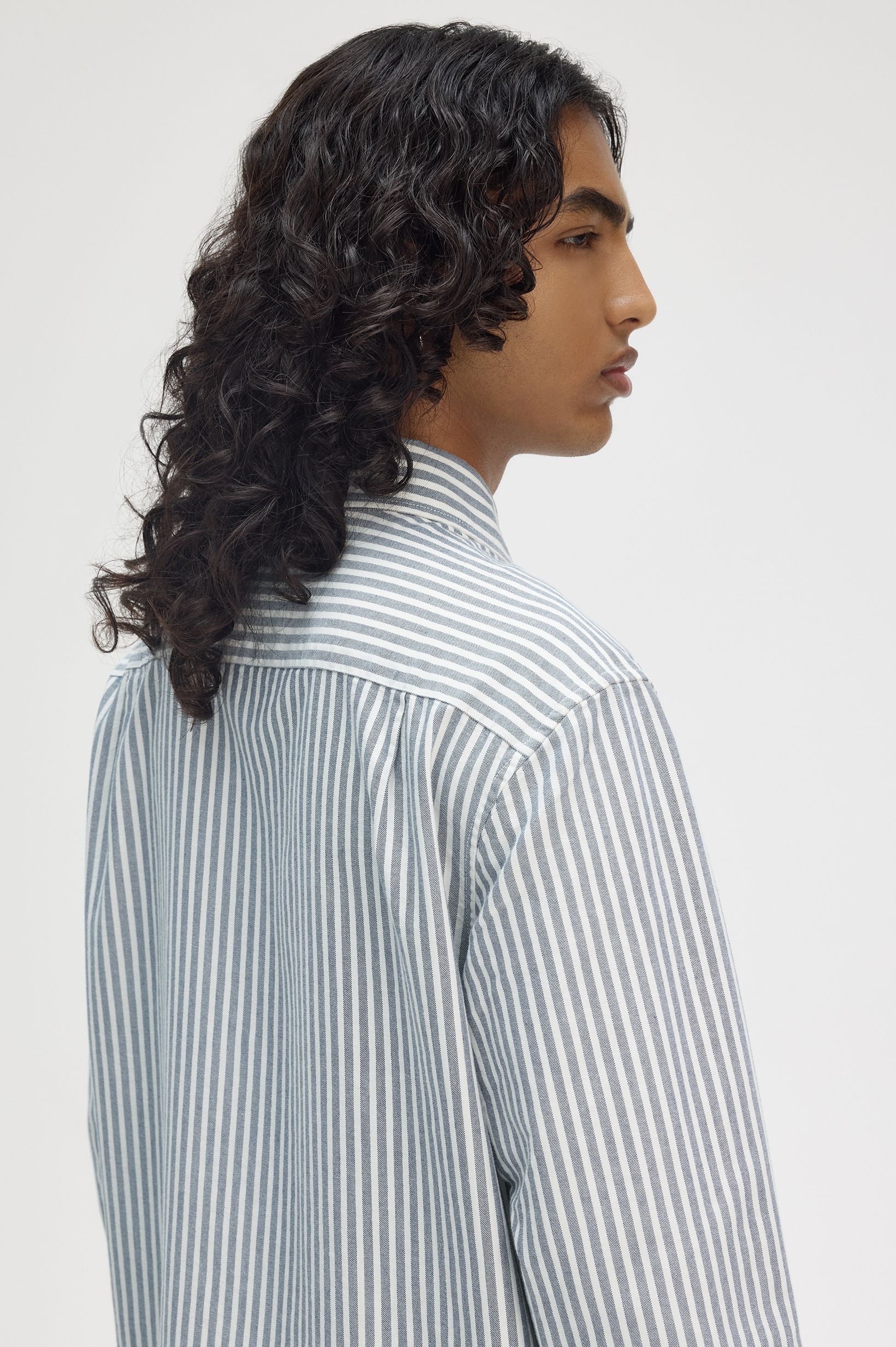 Fred Perry - STRIPE OXFORD SHIRT - Tennis Blue Fred Perry - STRIPE OXFORD SHIRT - Tennis Blue
