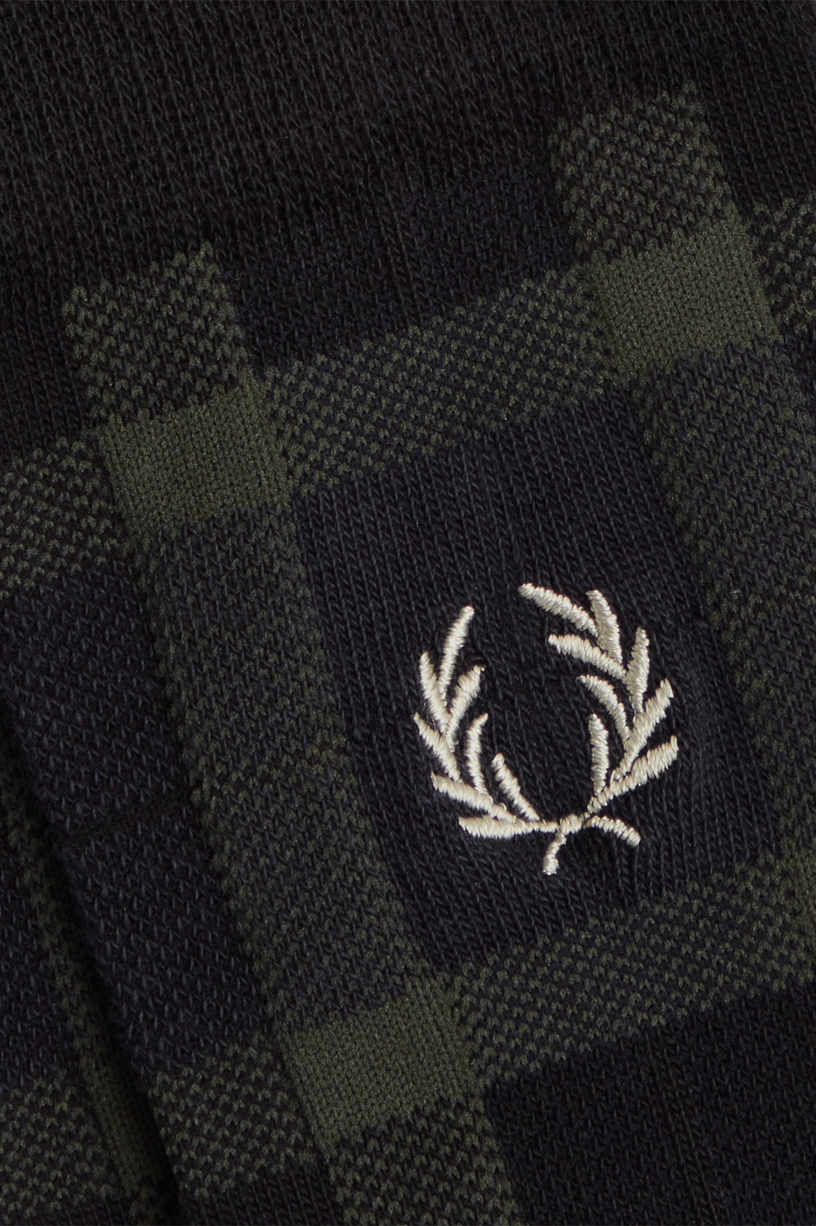 Fred Perry - TARTAN SOCKS - Field Green/Light Oyster